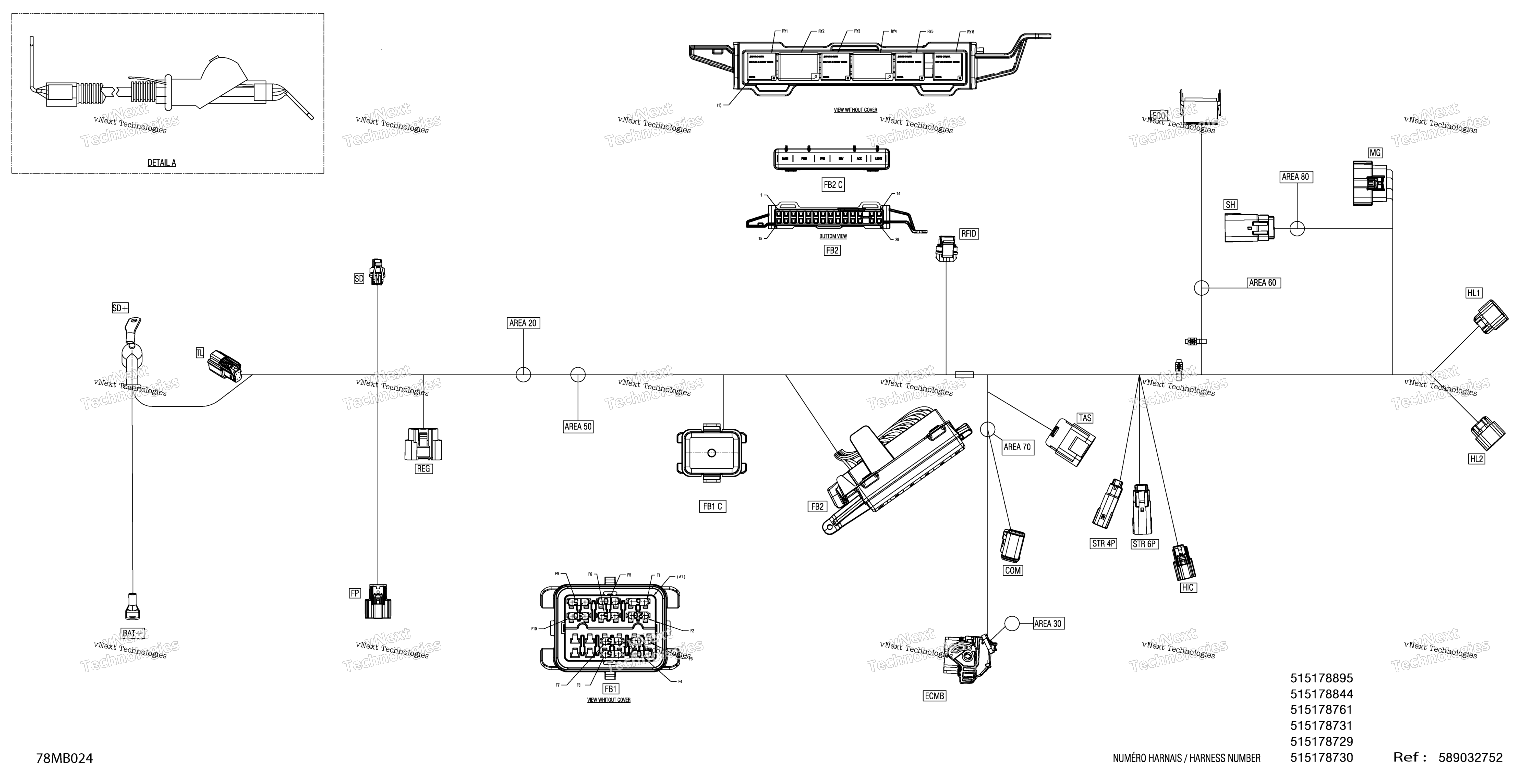 Электрооборудование - Main Harness - 515178729