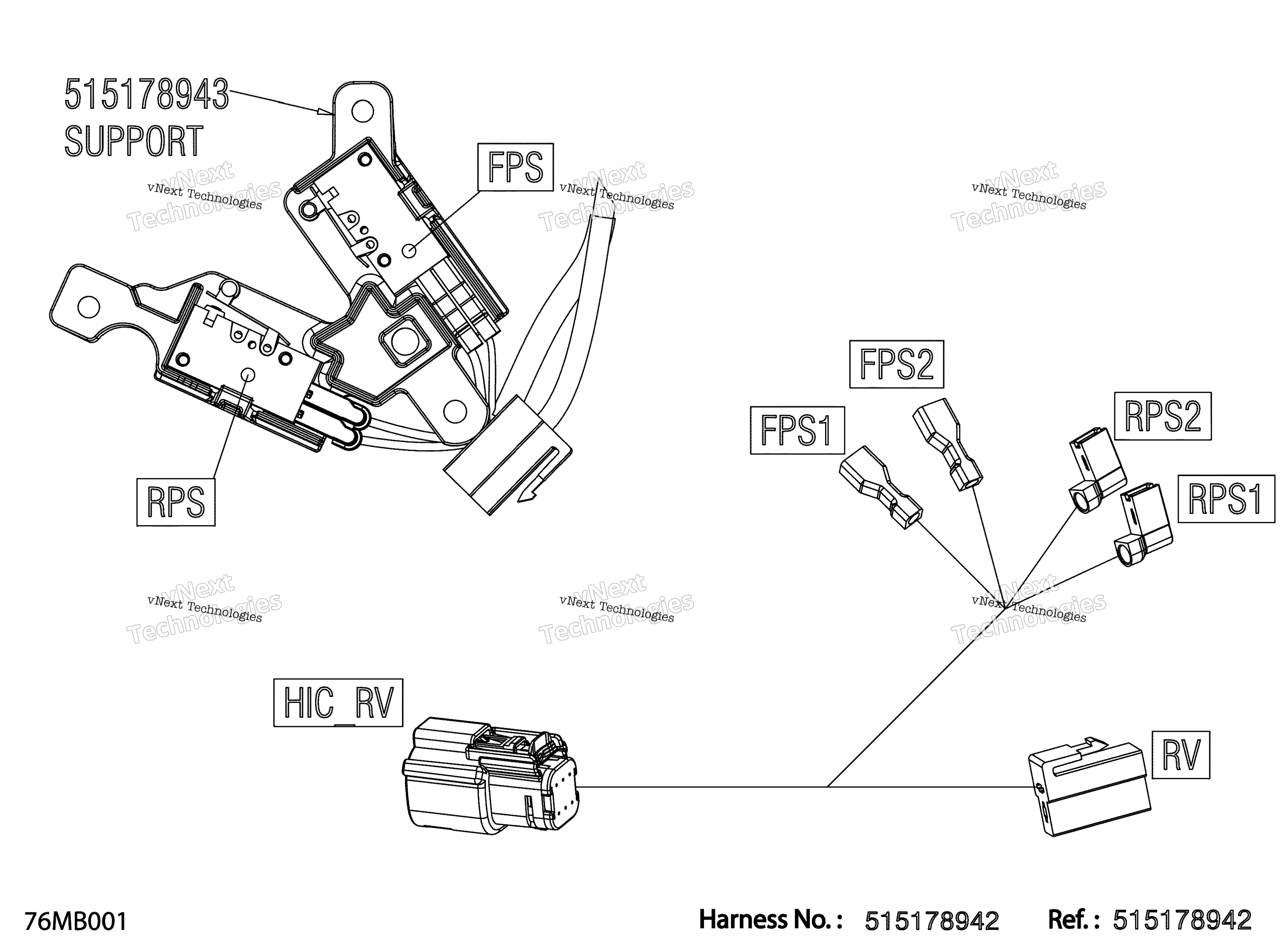 Электрооборудование - Reverse Wiring Harness - 515178942