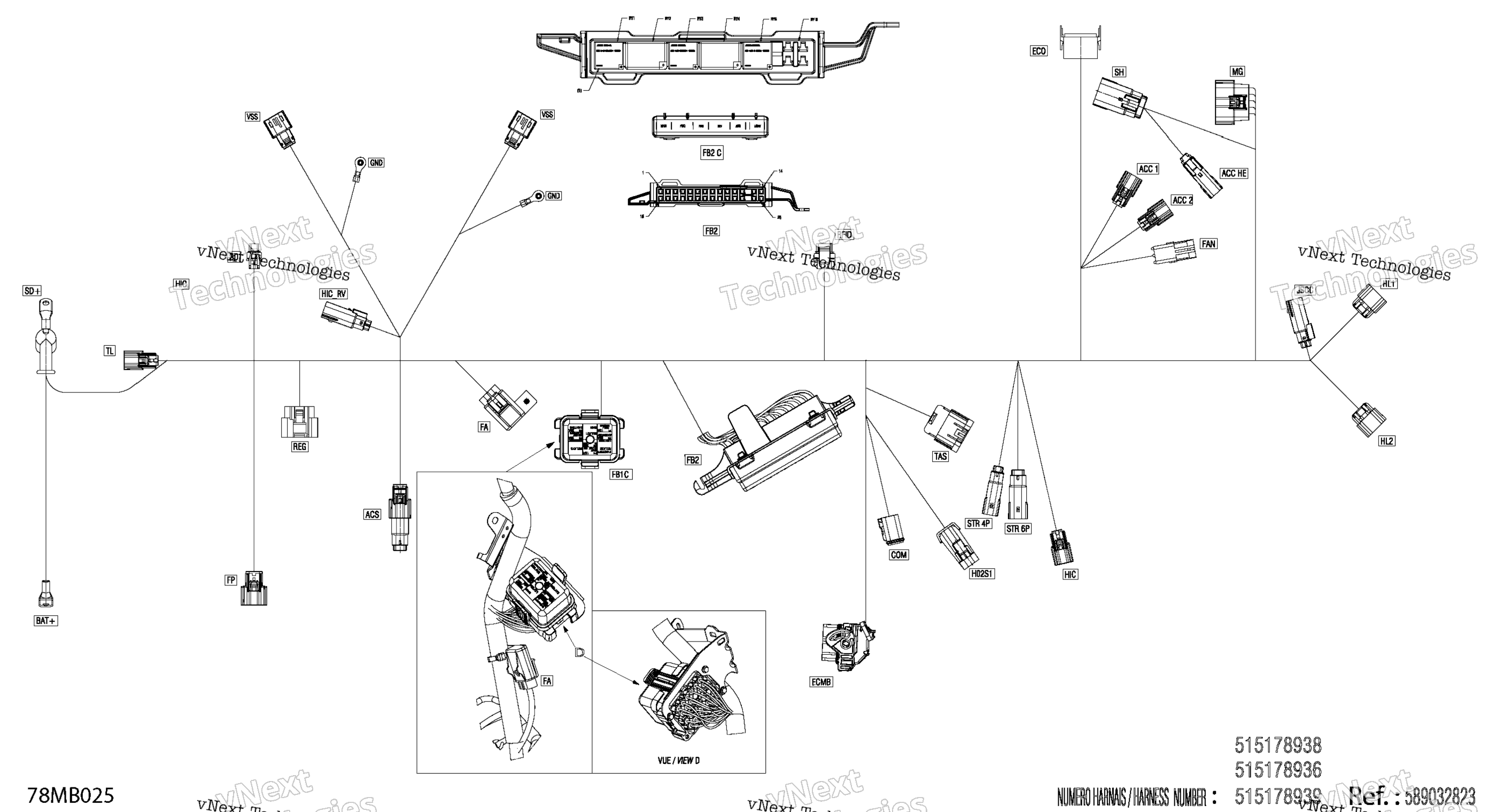 Электрооборудование - Main Harness - 515178936