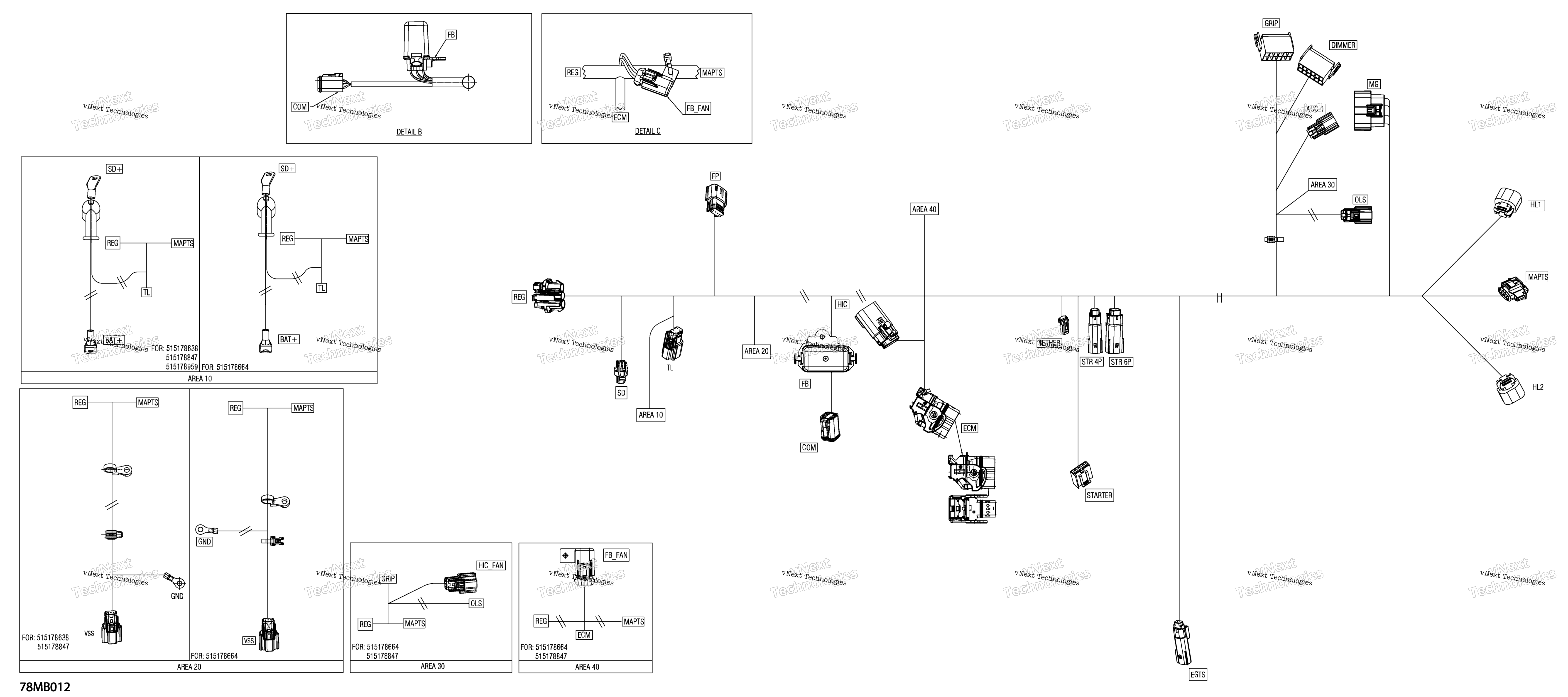 Электрооборудование - Main Harness - 515178847