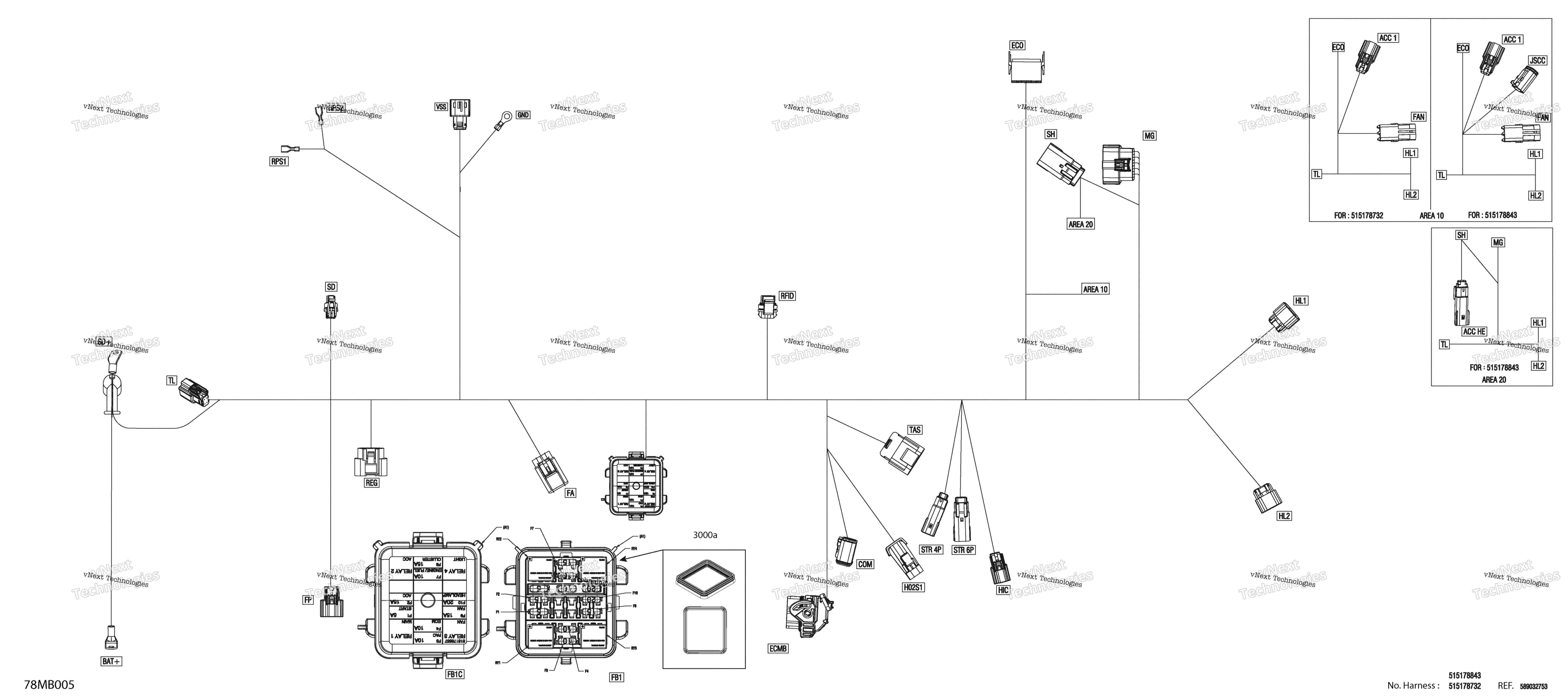 Электрооборудование - Main Harness - 515178732