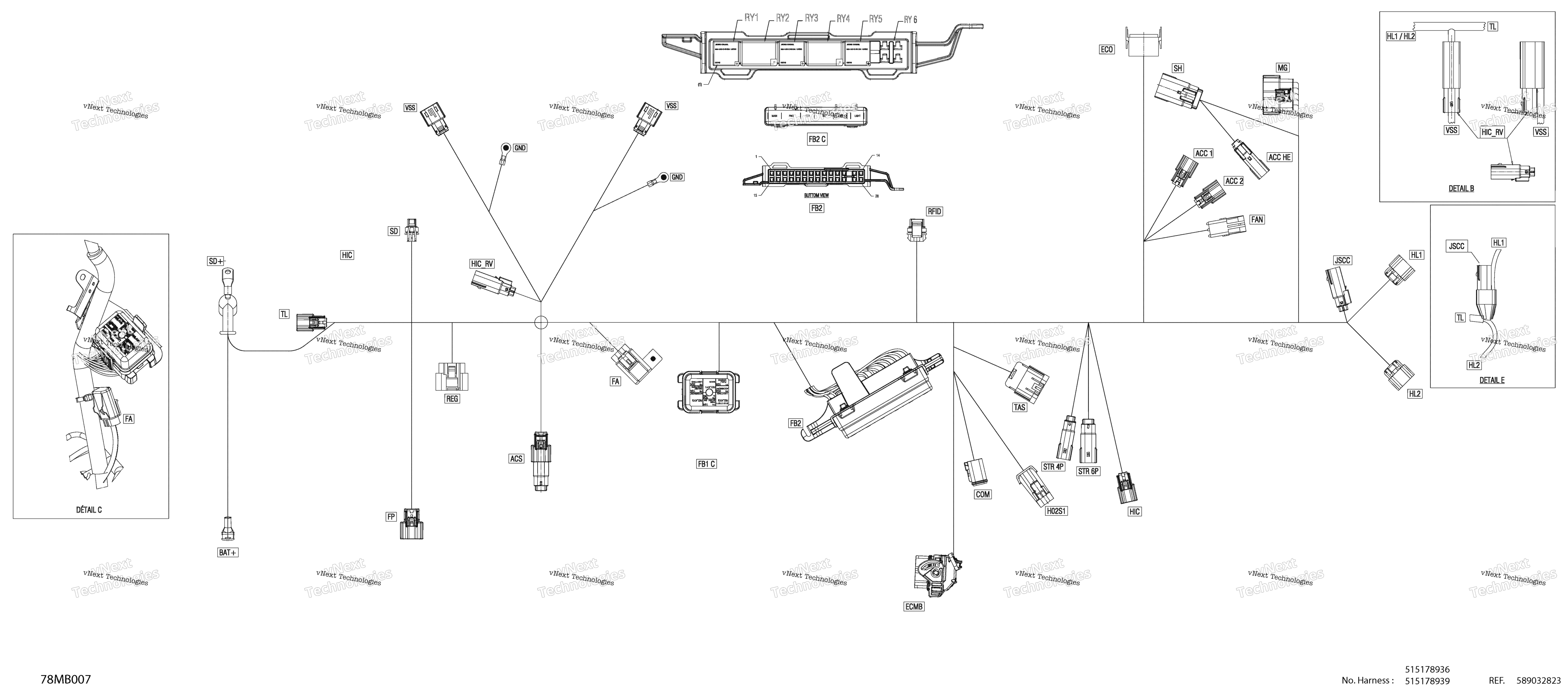 Электрооборудование - Main Harness - 515178936