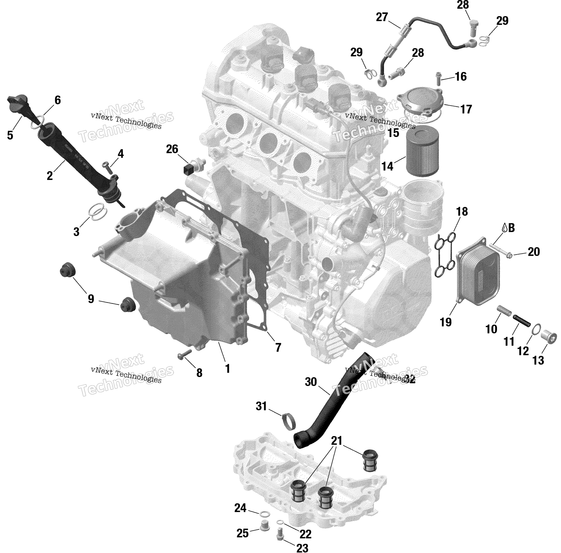 Rotax двигатель Lubrication