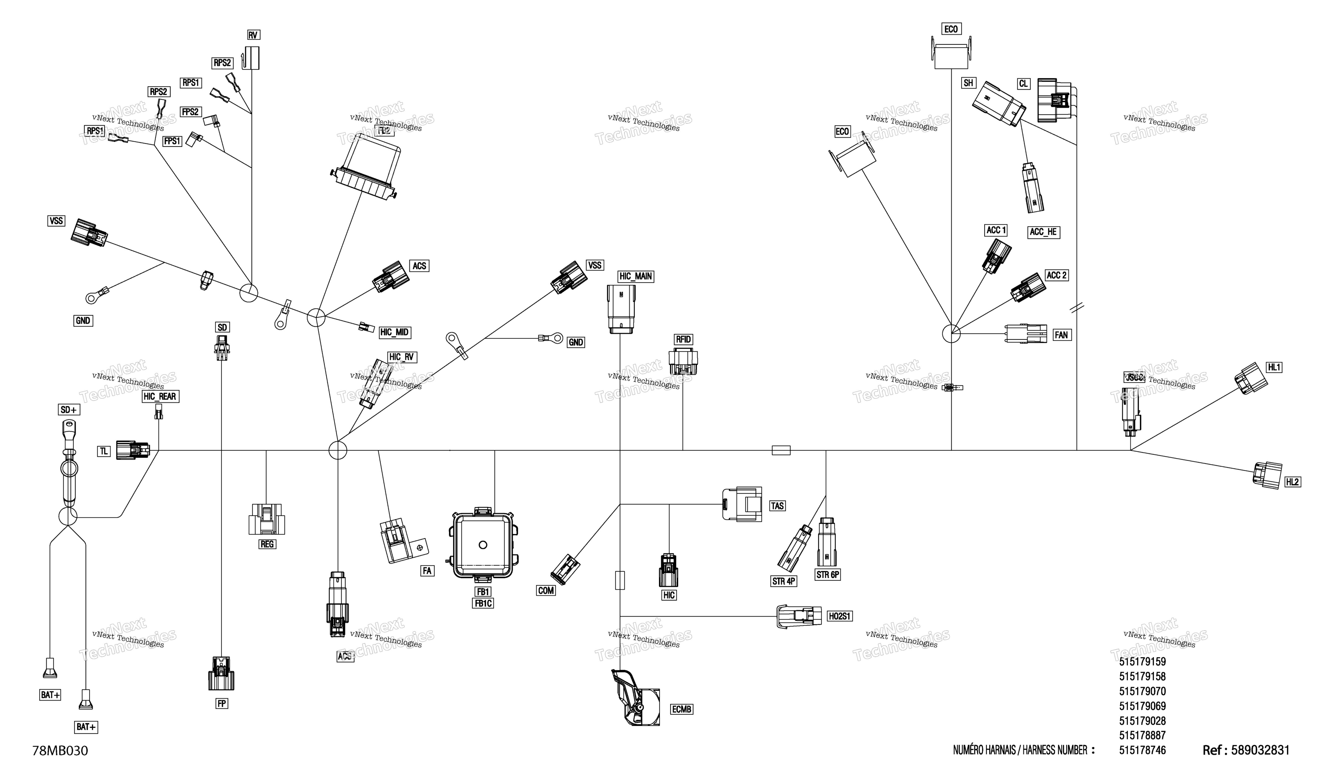 Электрооборудование - Main Harness - 515179158 - Vip Hi-End Gauge