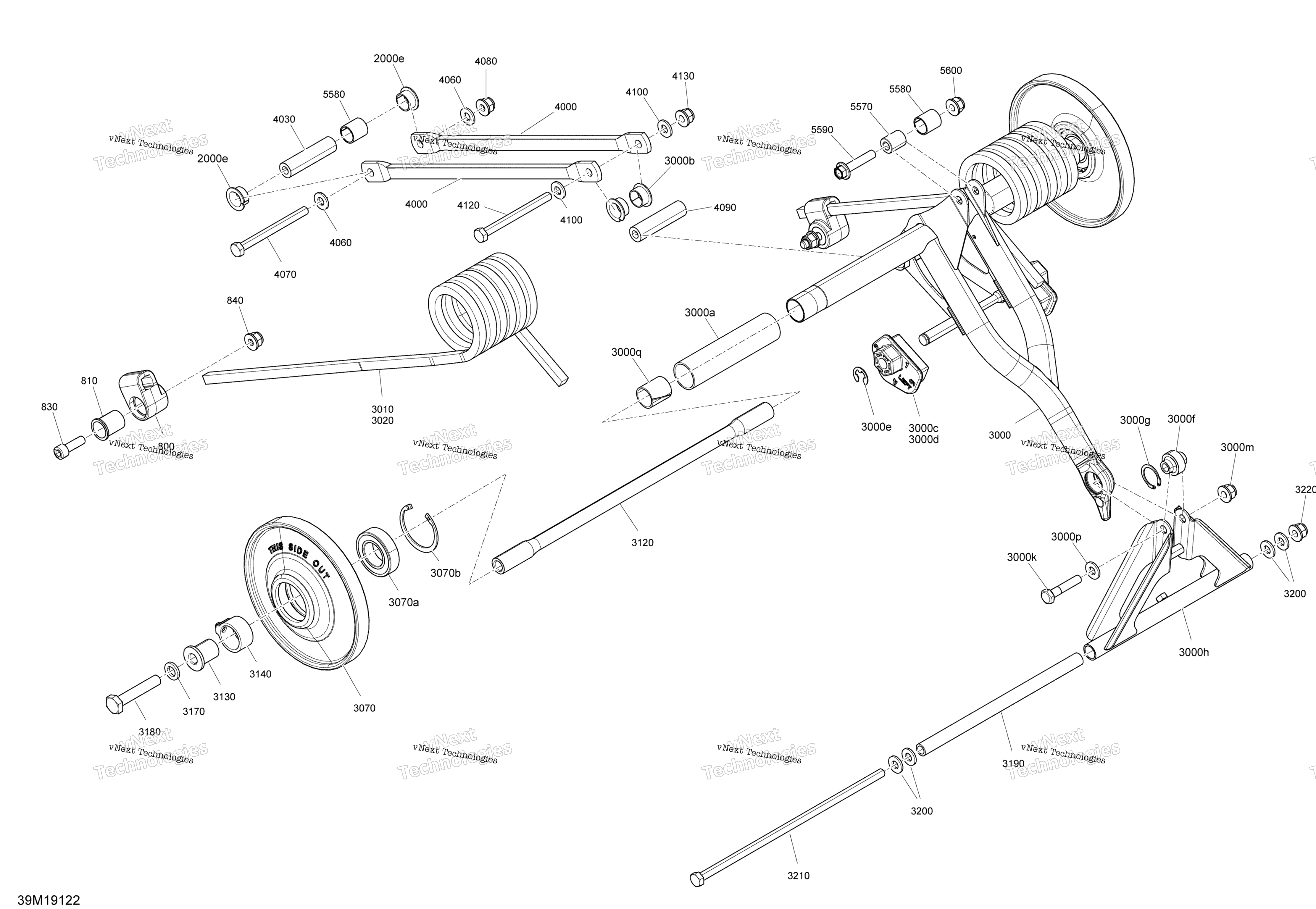 Задняя часть Suspension - Upper Section - Sp 146