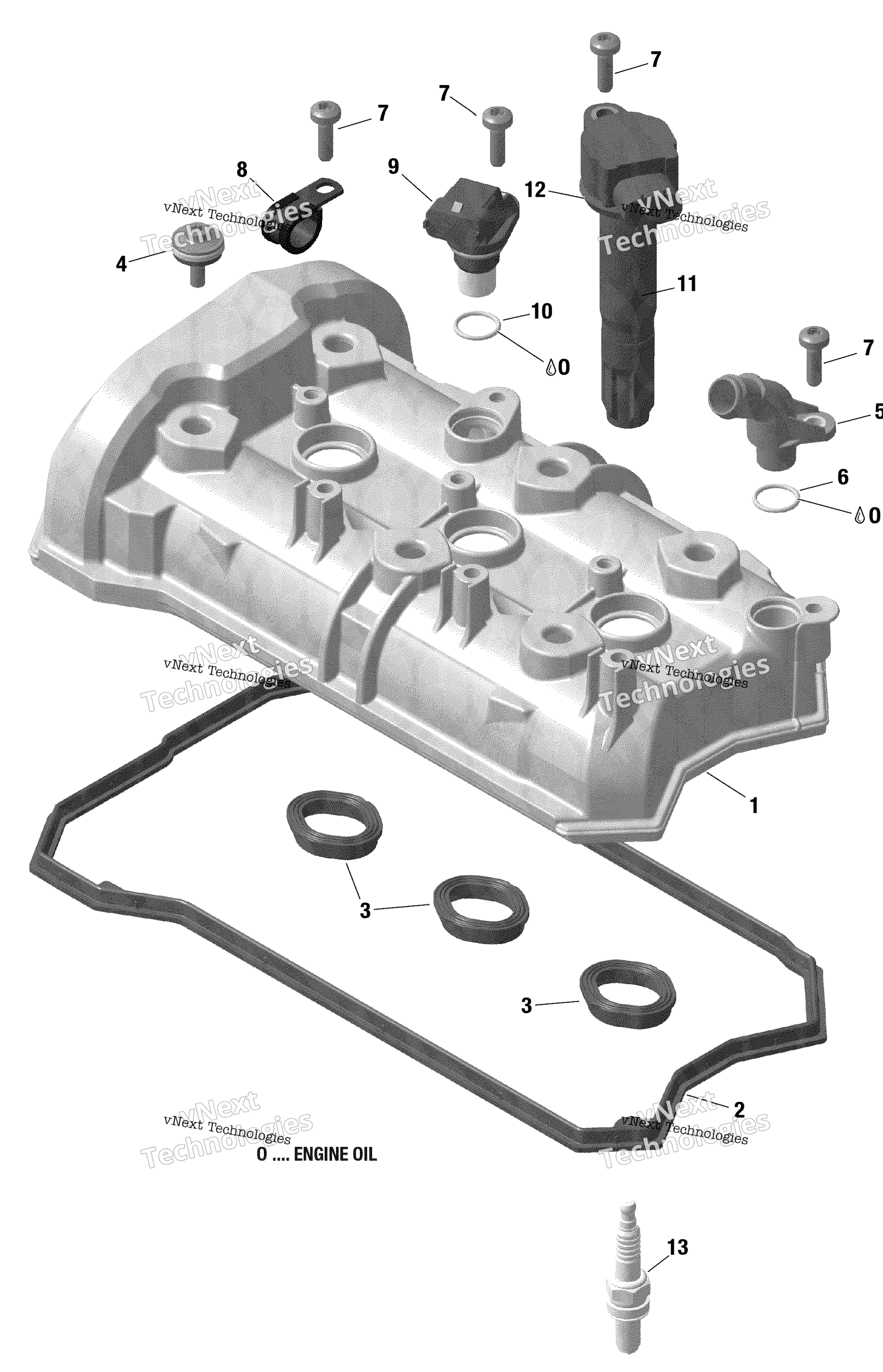 Двигатель - Valve Cover - 900 Ace