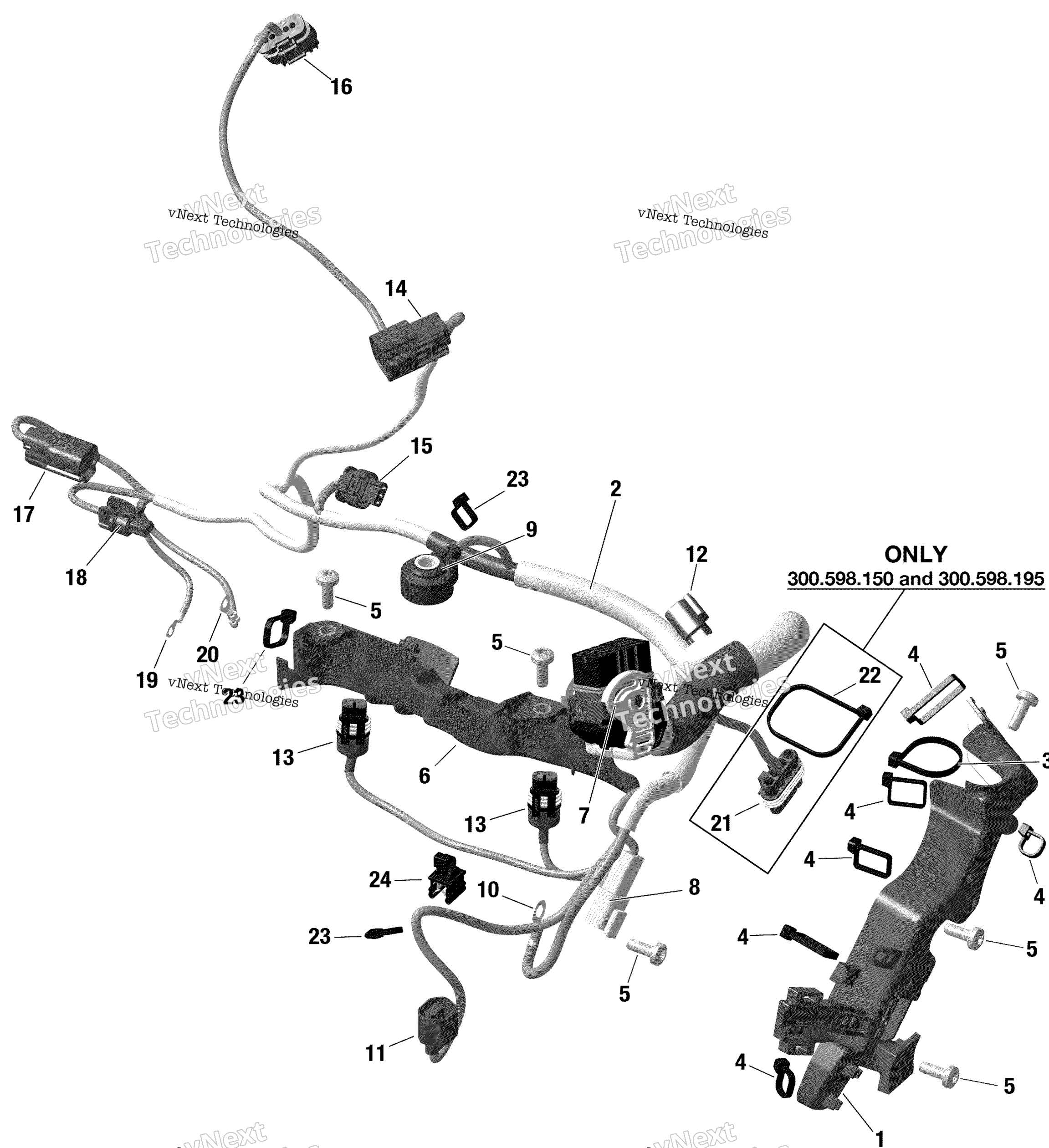 Электрооборудование - Engine Harness - 600R E-Tec