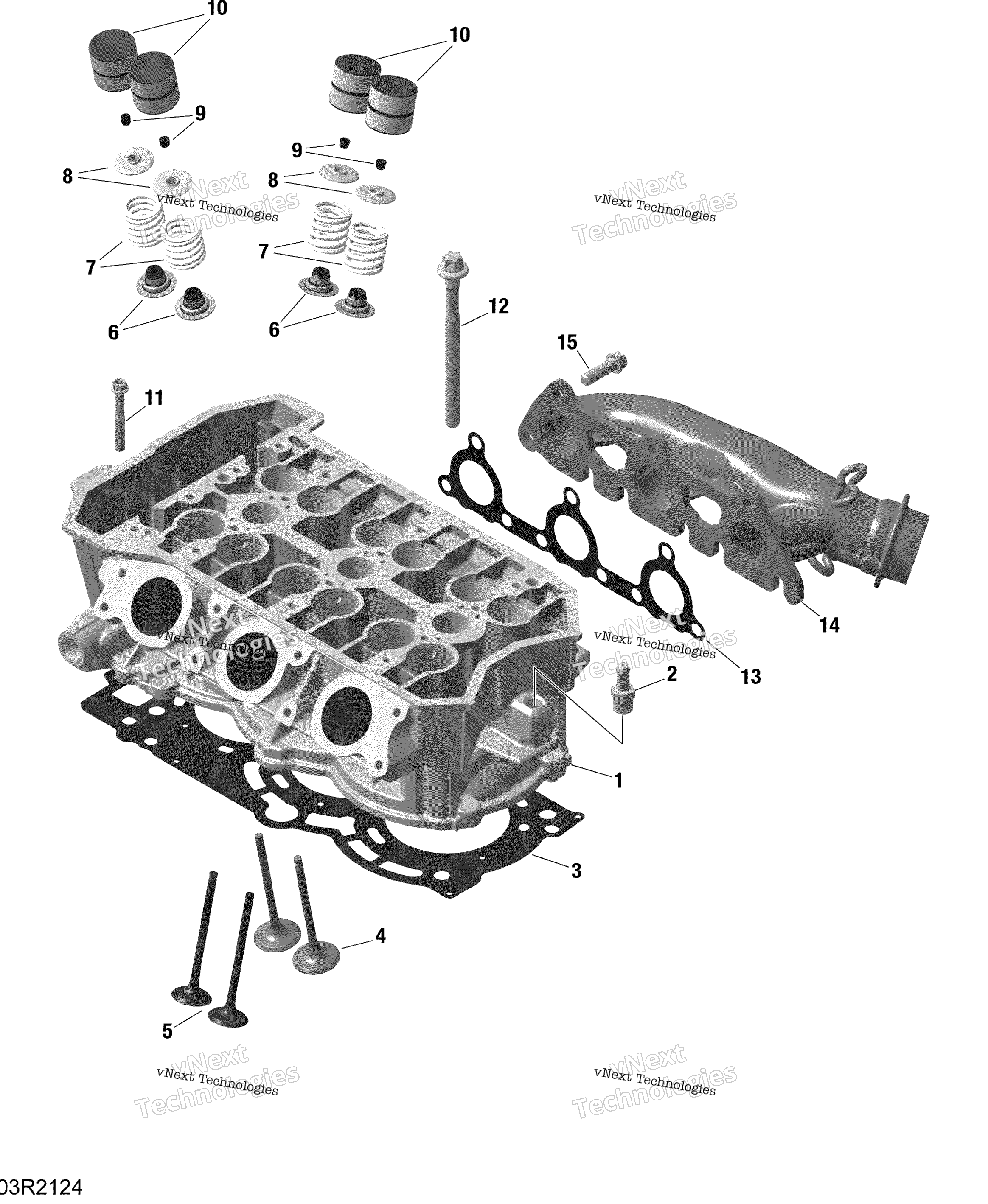 Rotax цилиндр головка и выхлоп коллектор