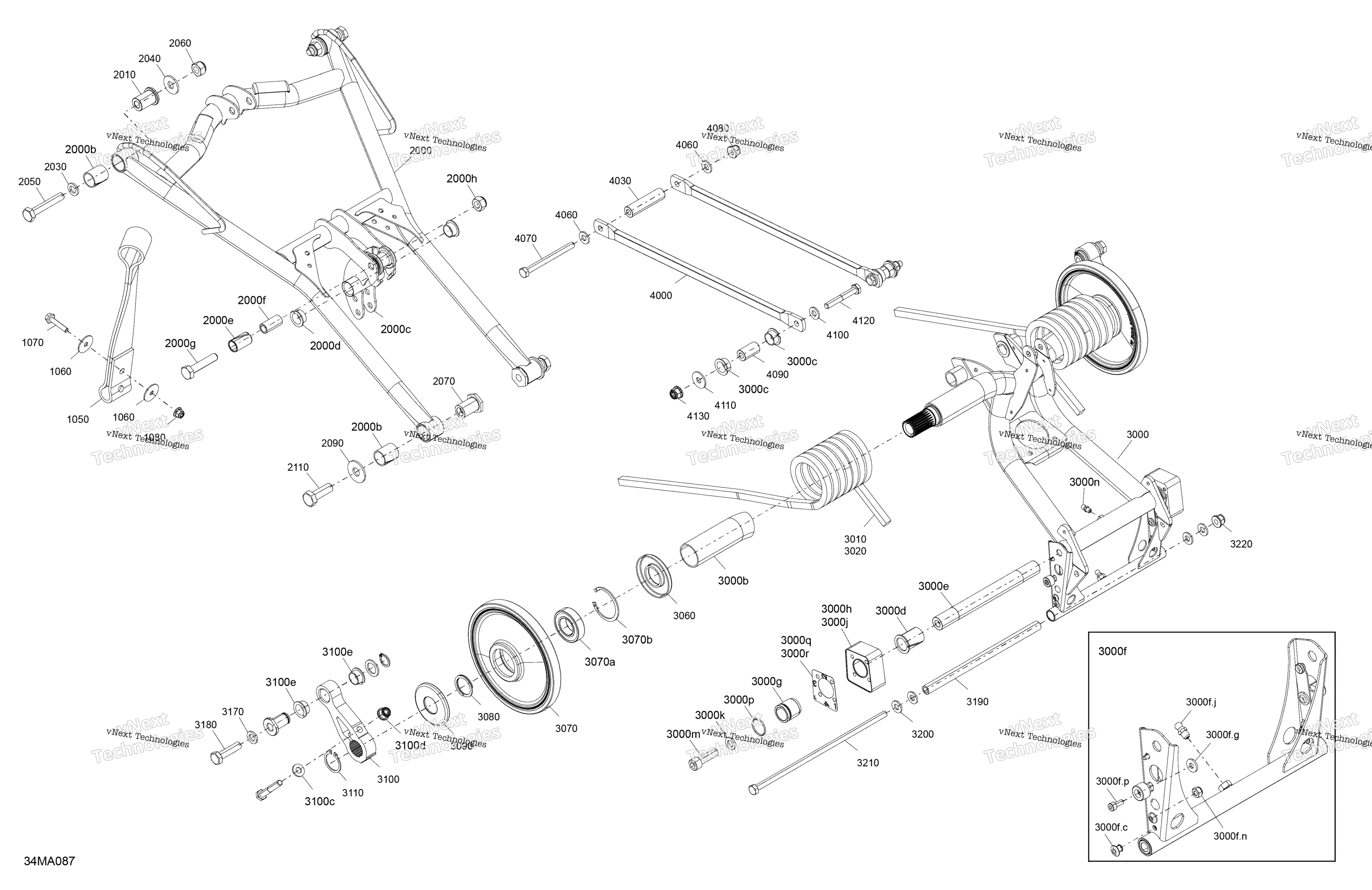 Подвеска - Rear - Upper Section - With Quick Adjust System