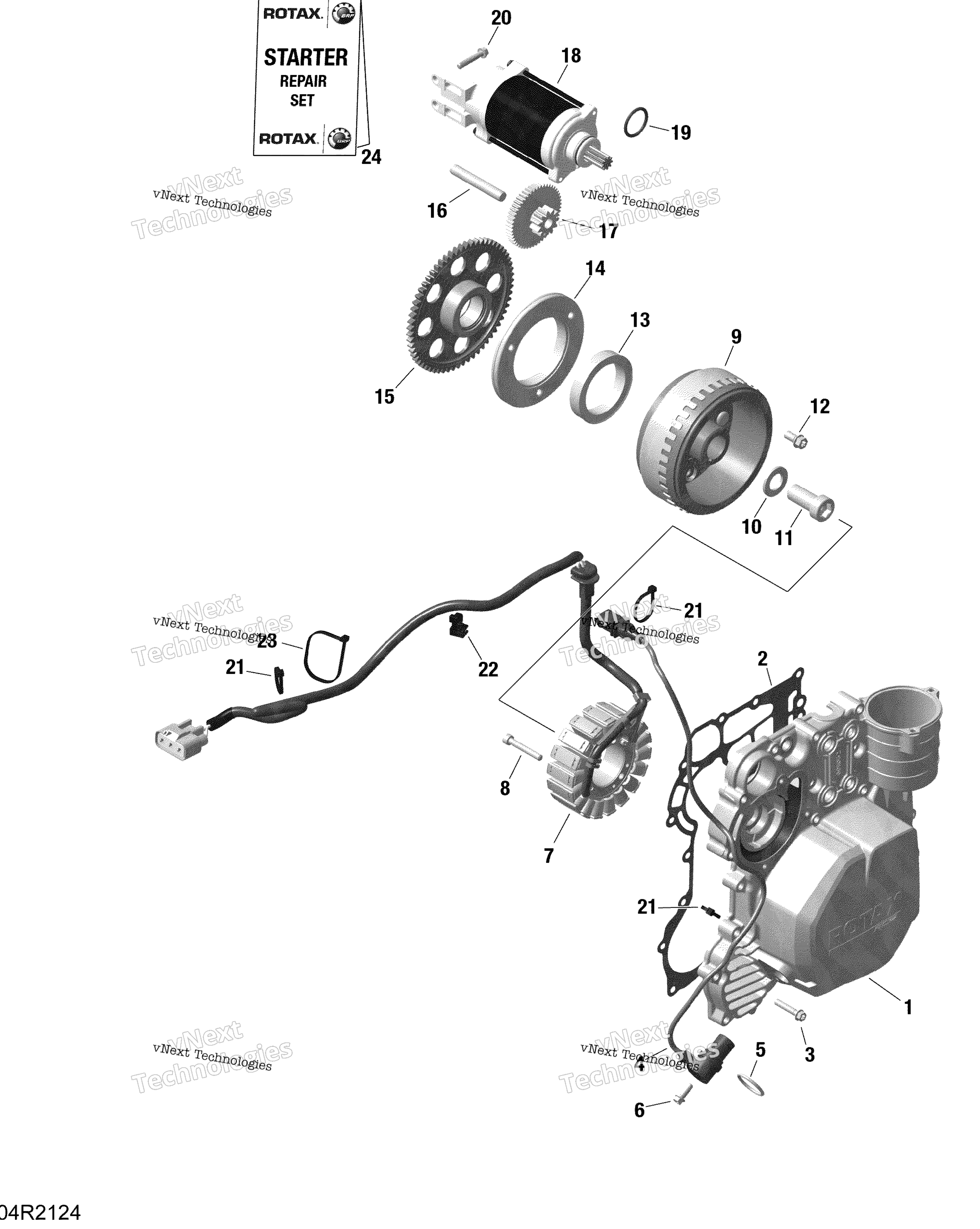 Rotax Magneto и Electric Starter 420W