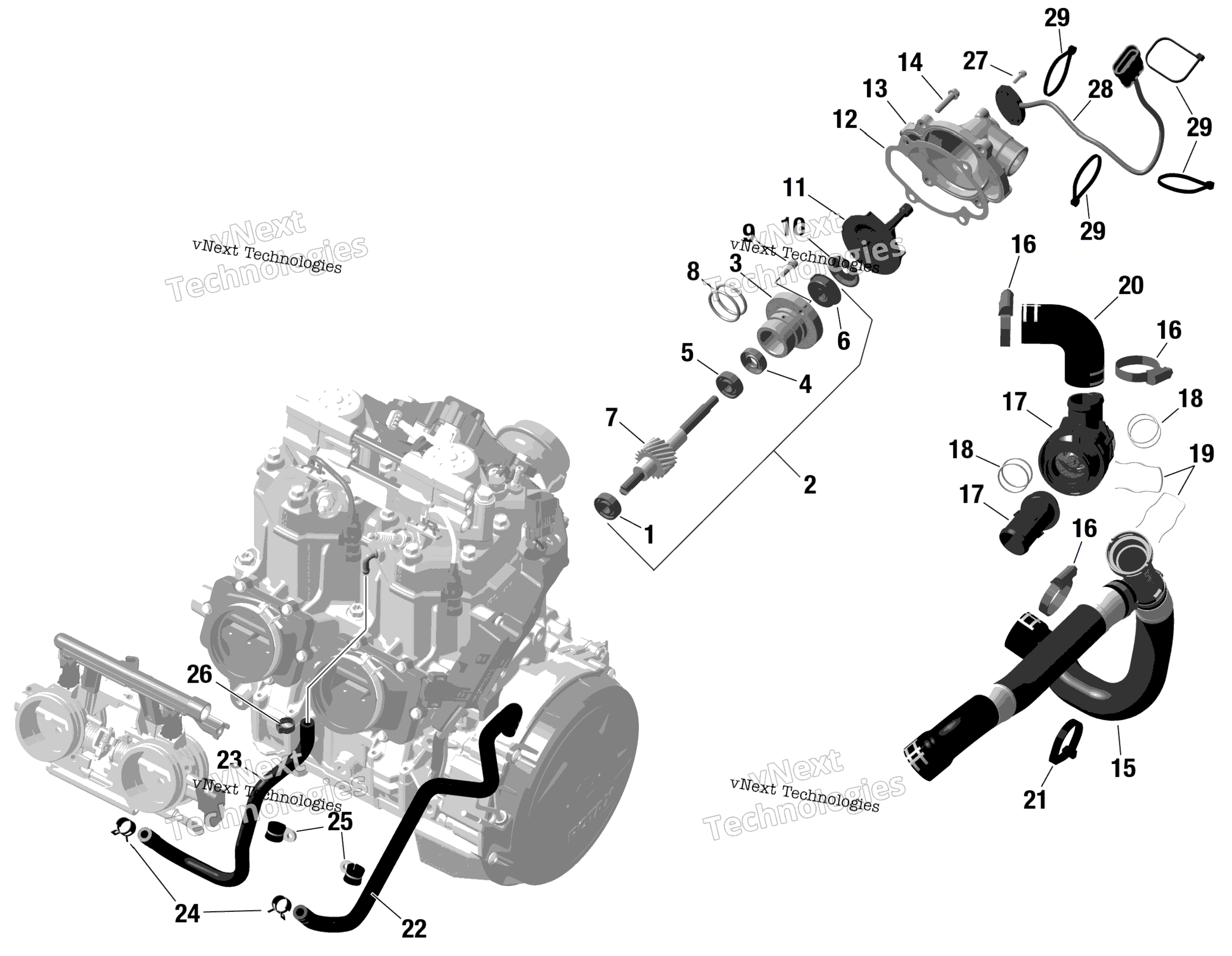 Rotax двигатель охлаждение Dshot