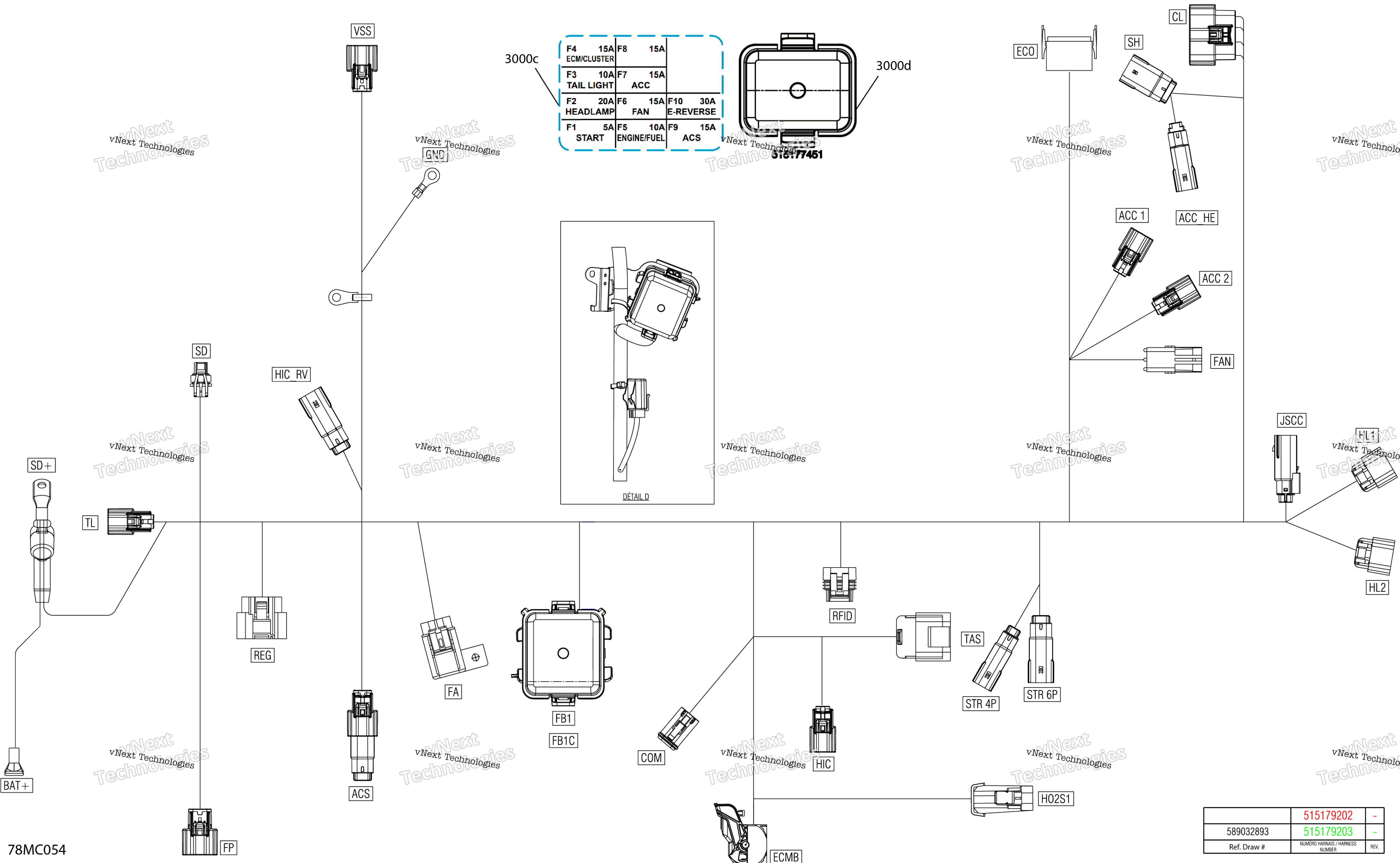 Электрооборудование - Main Harness - 515179365