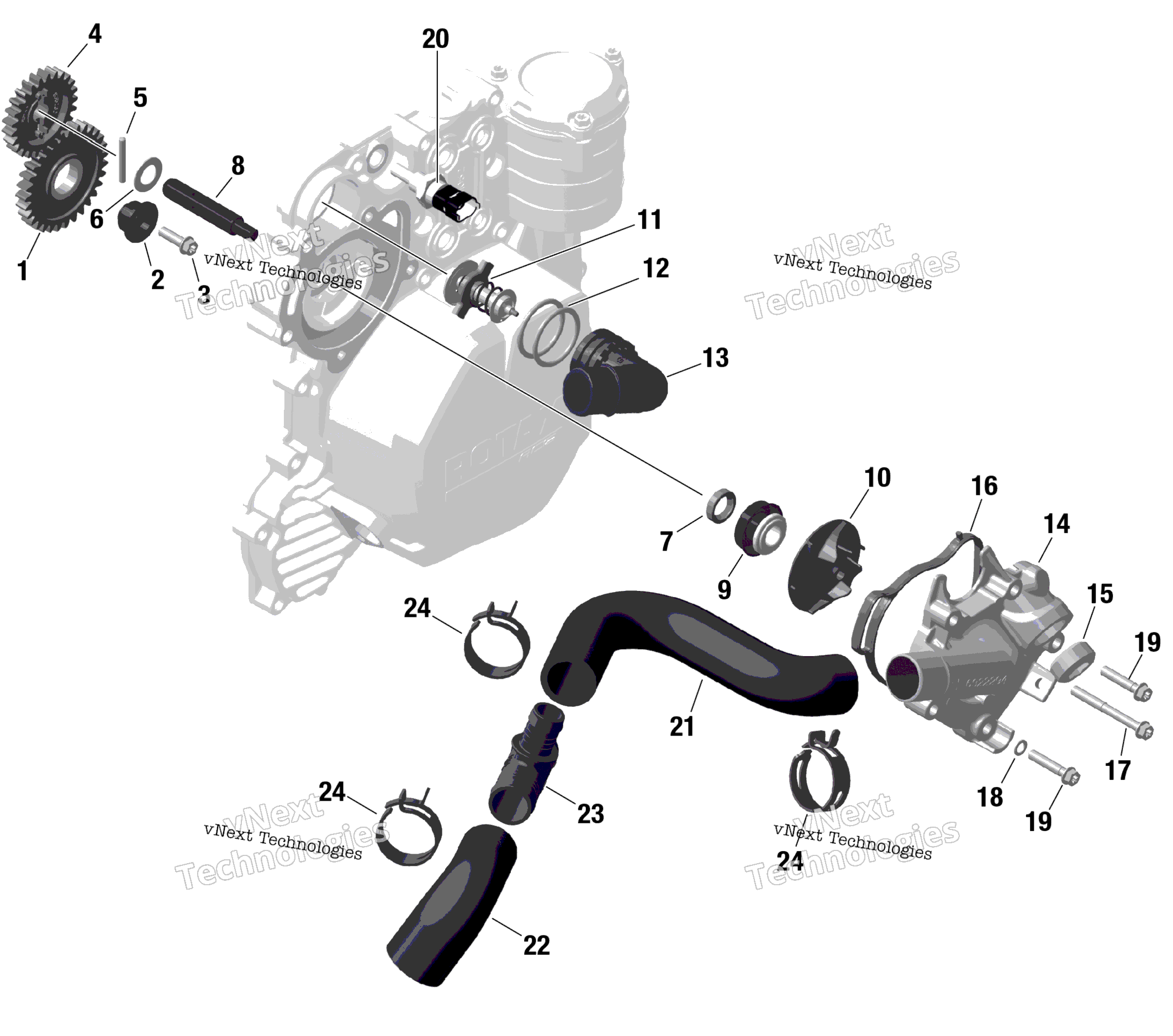 Rotax двигатель охлаждение
