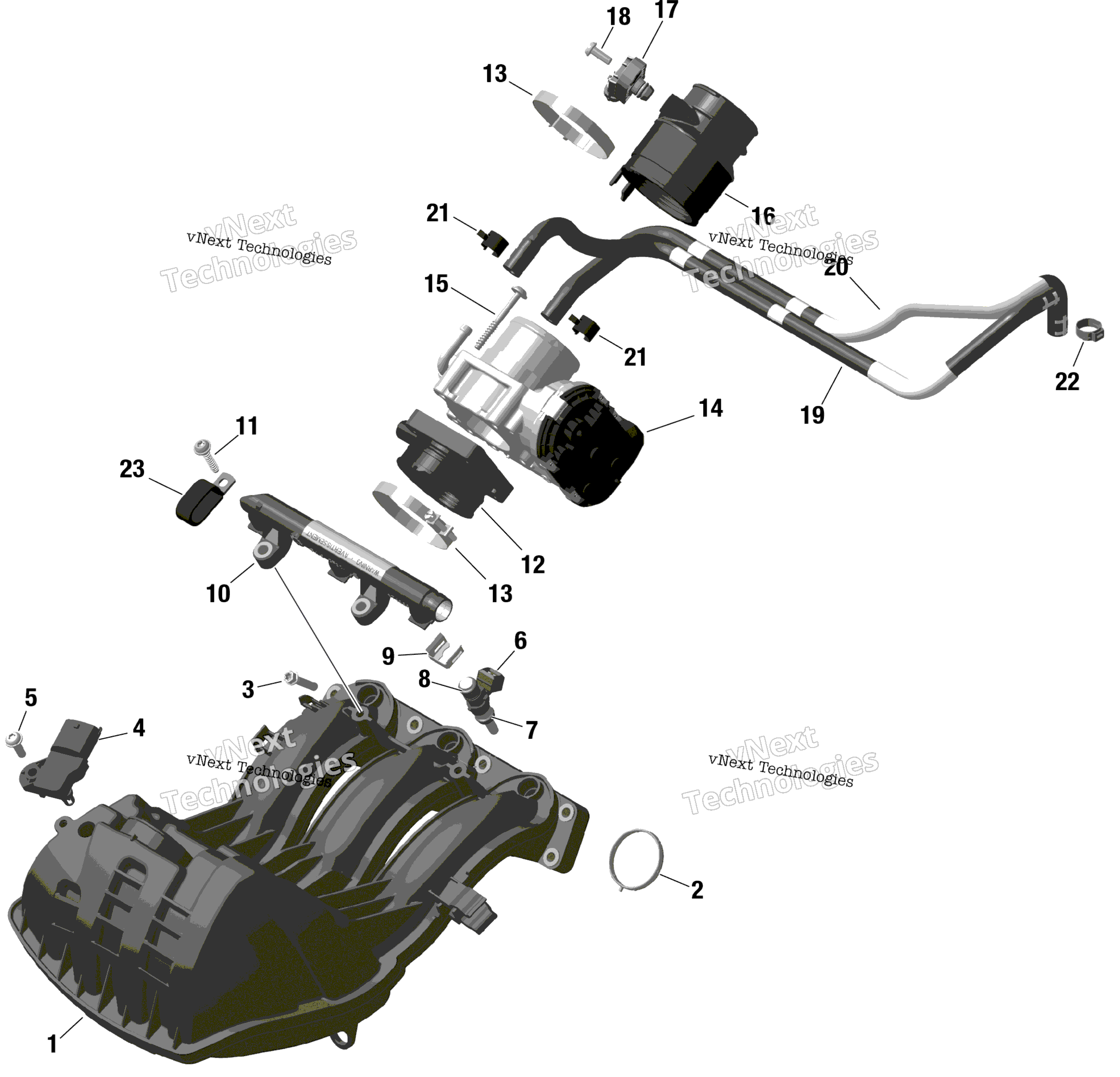Rotax Воздушный впуск коллектор и Throttle кузов