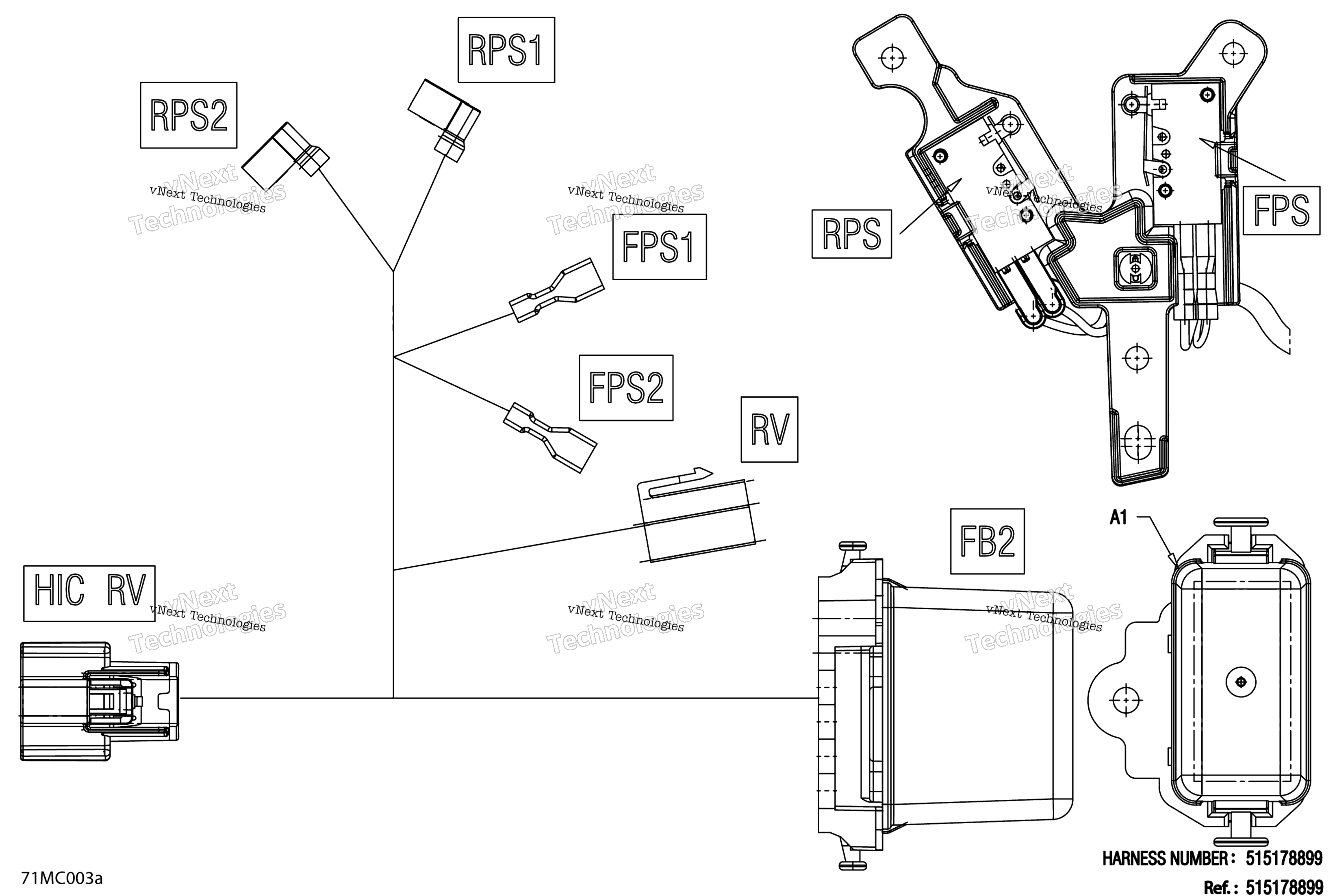 Электрооборудование - Reverse Wiring Harness - 515178899