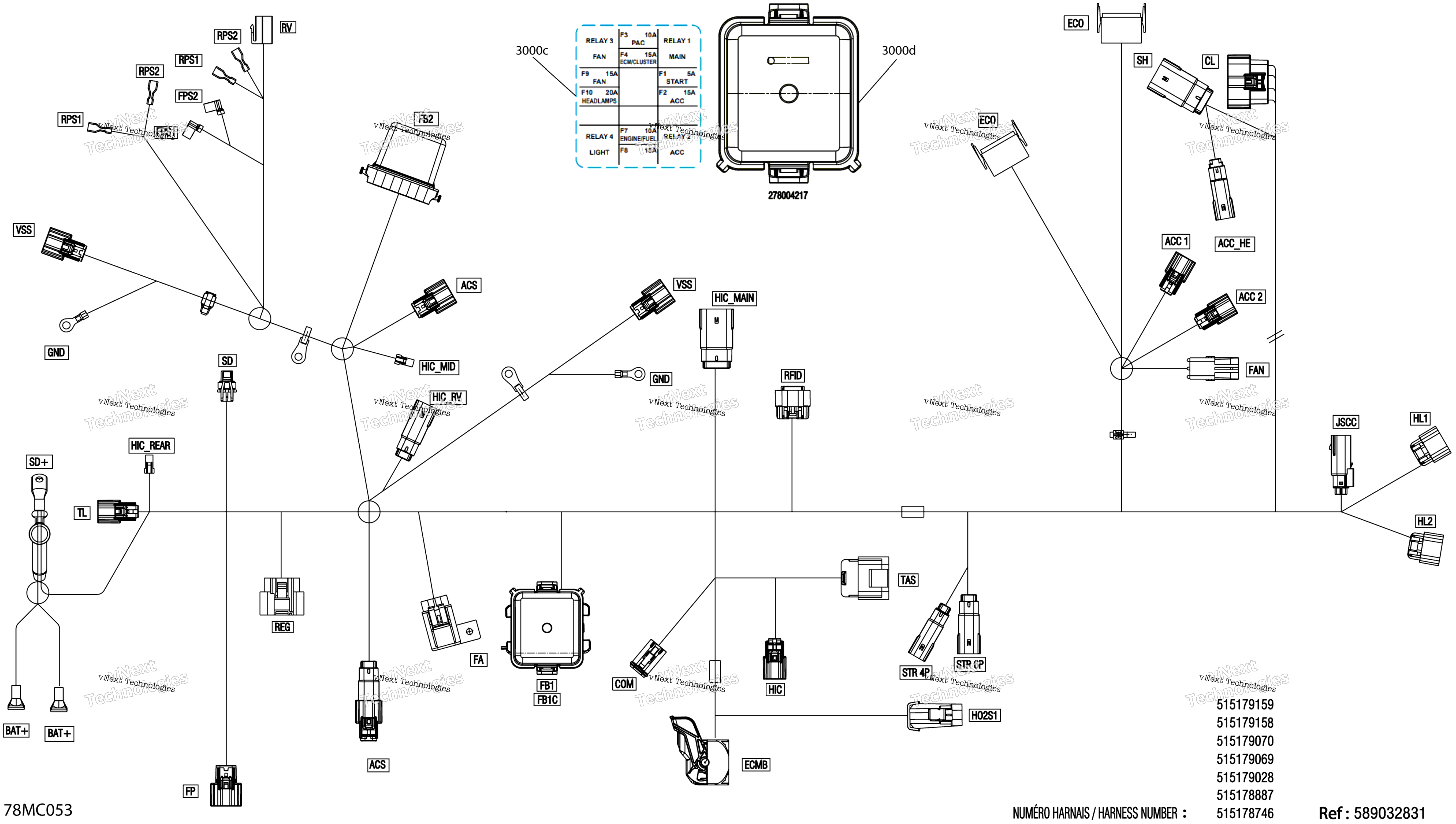 Электрооборудование - Main Harness - 515179364