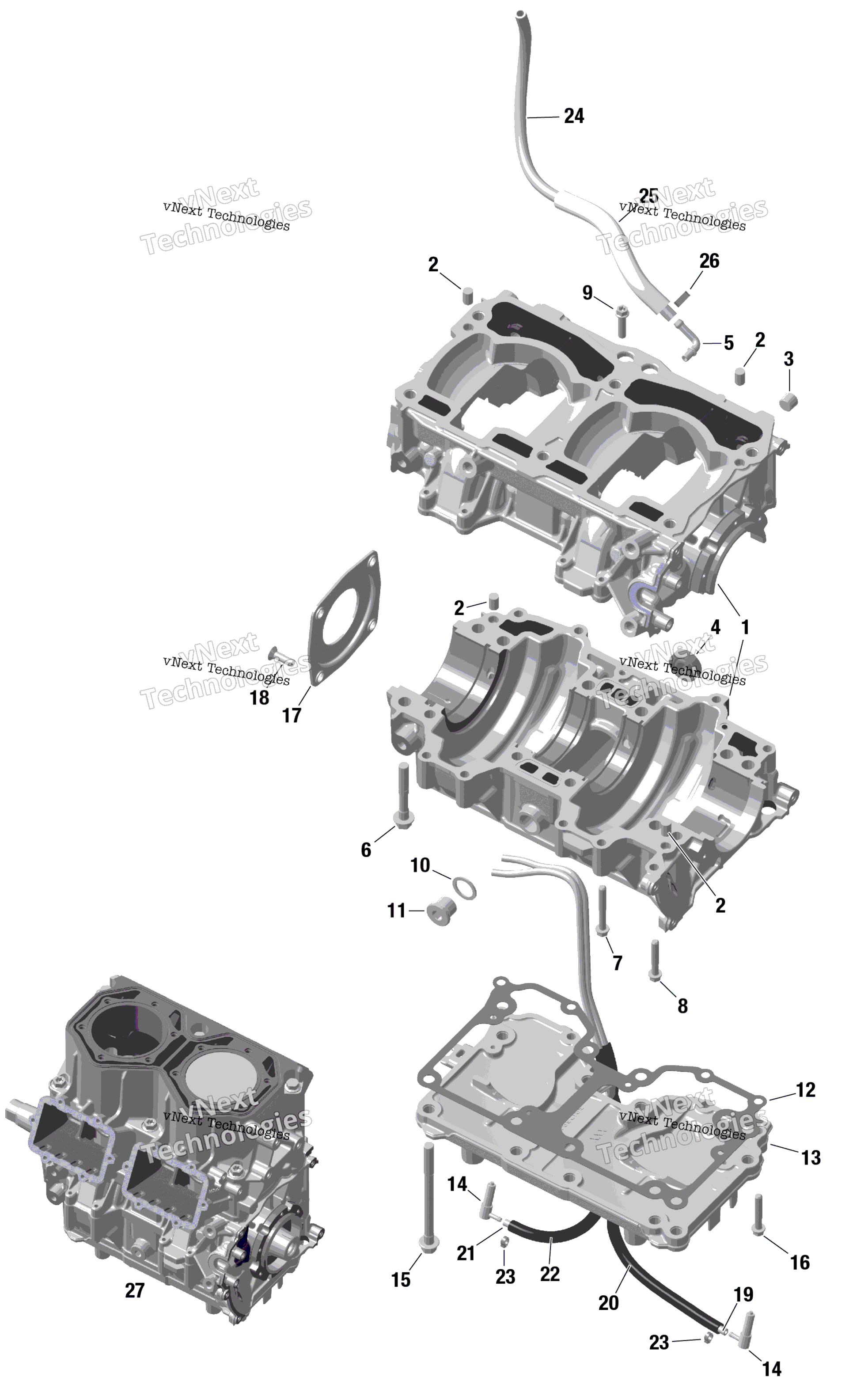 Rotax Crankcase