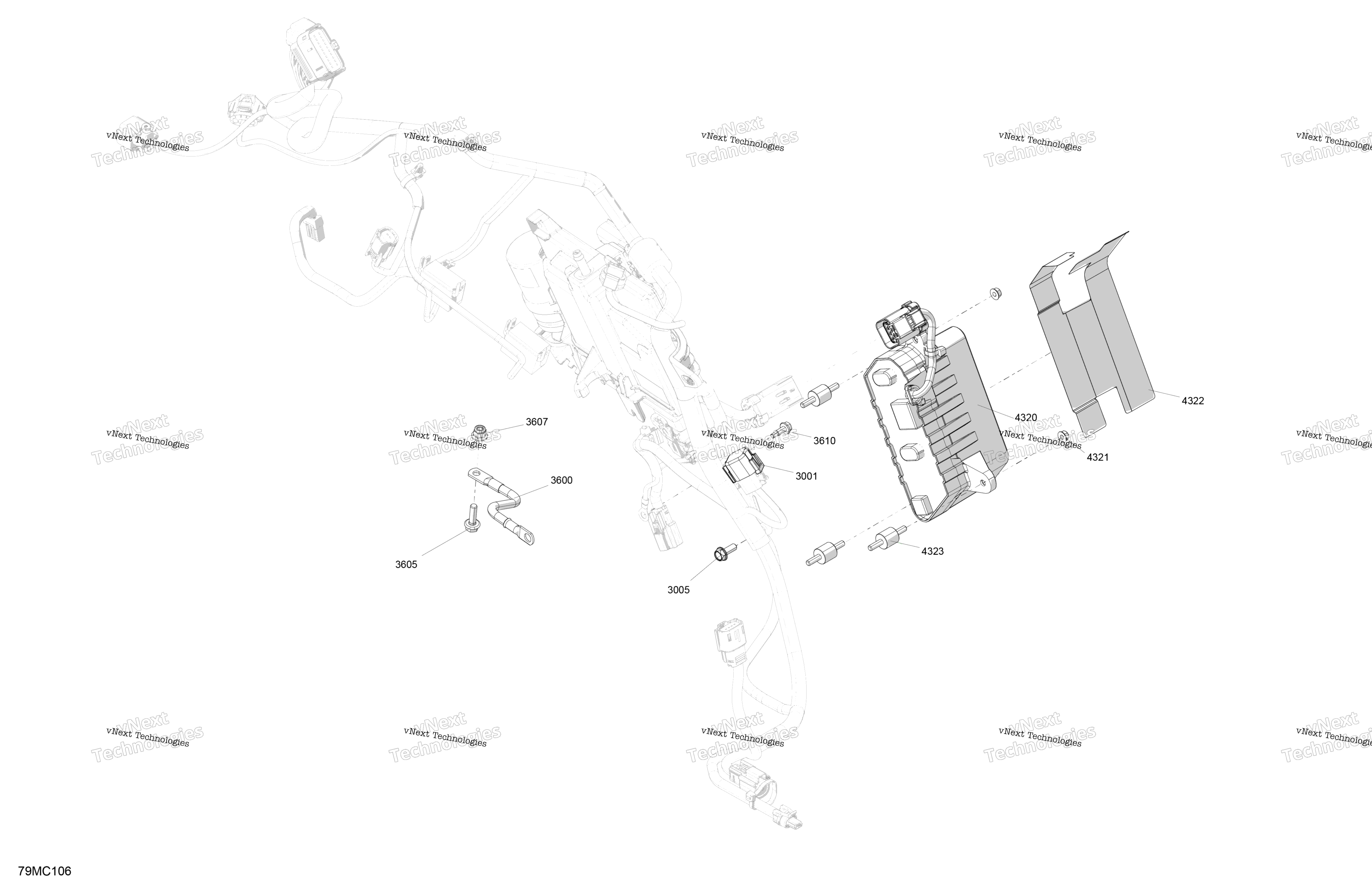 Электрооборудование - Lower Section - Model Without Battery