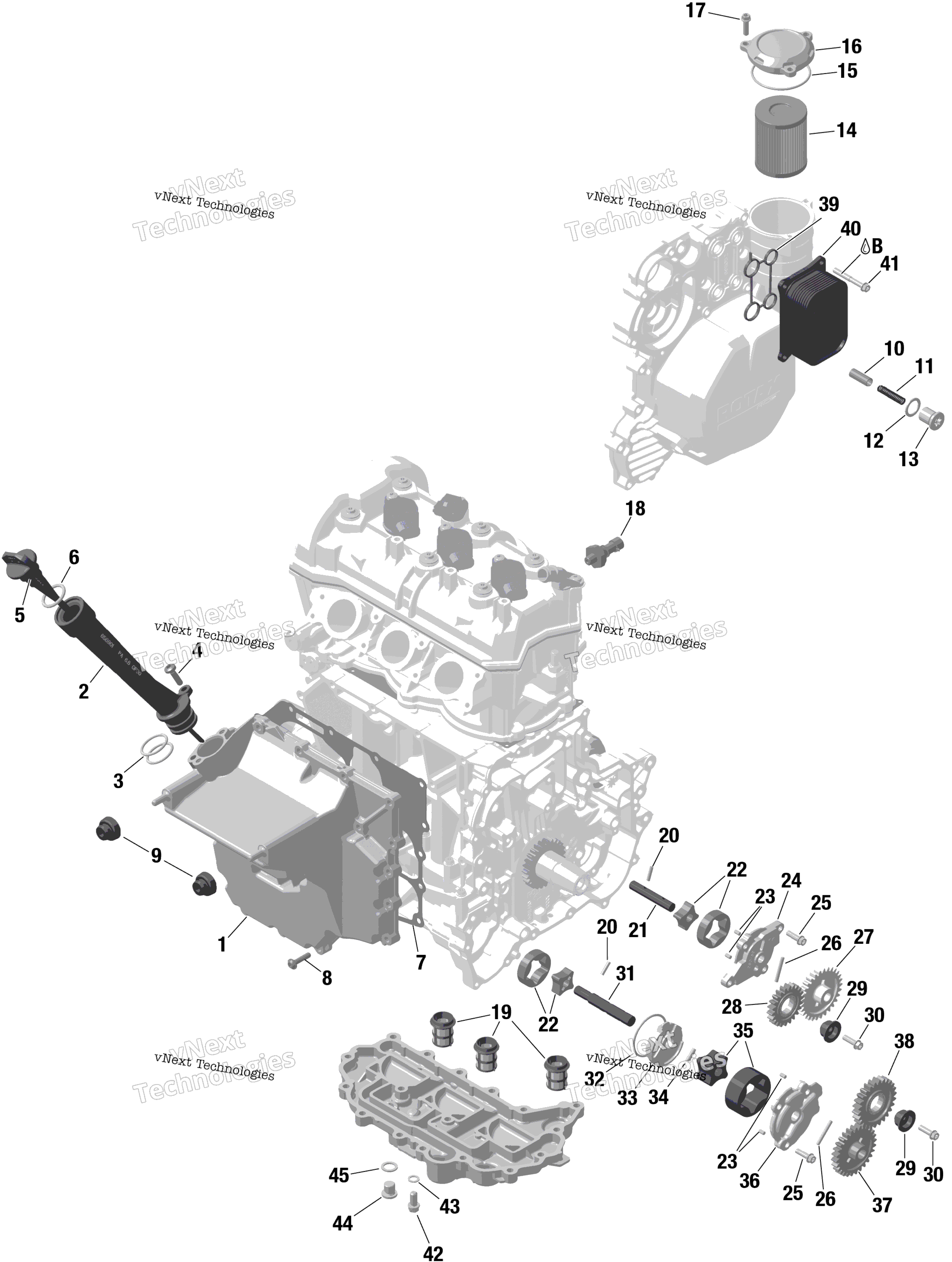 Rotax двигатель Lubrication