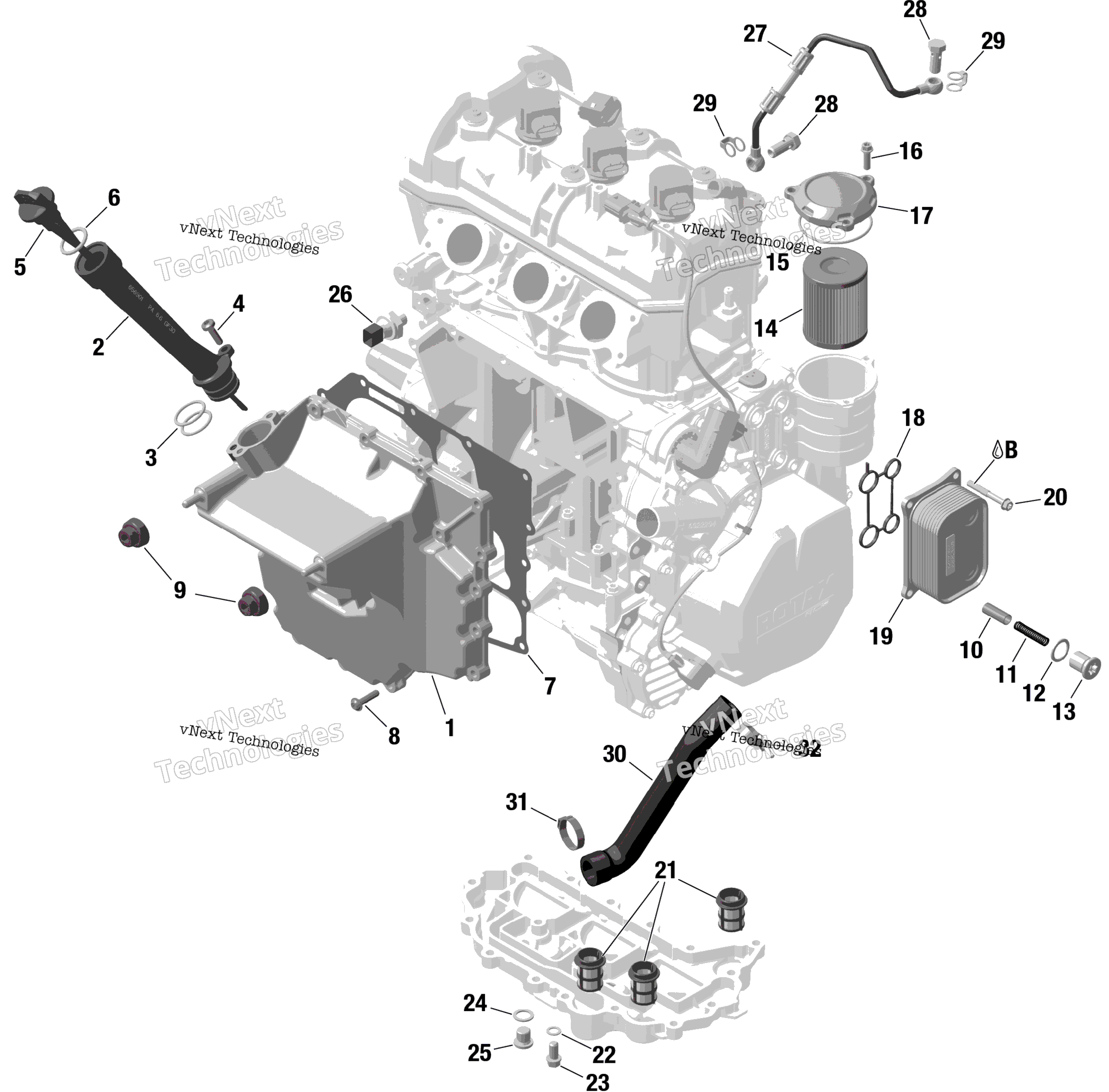 Rotax двигатель Lubrication