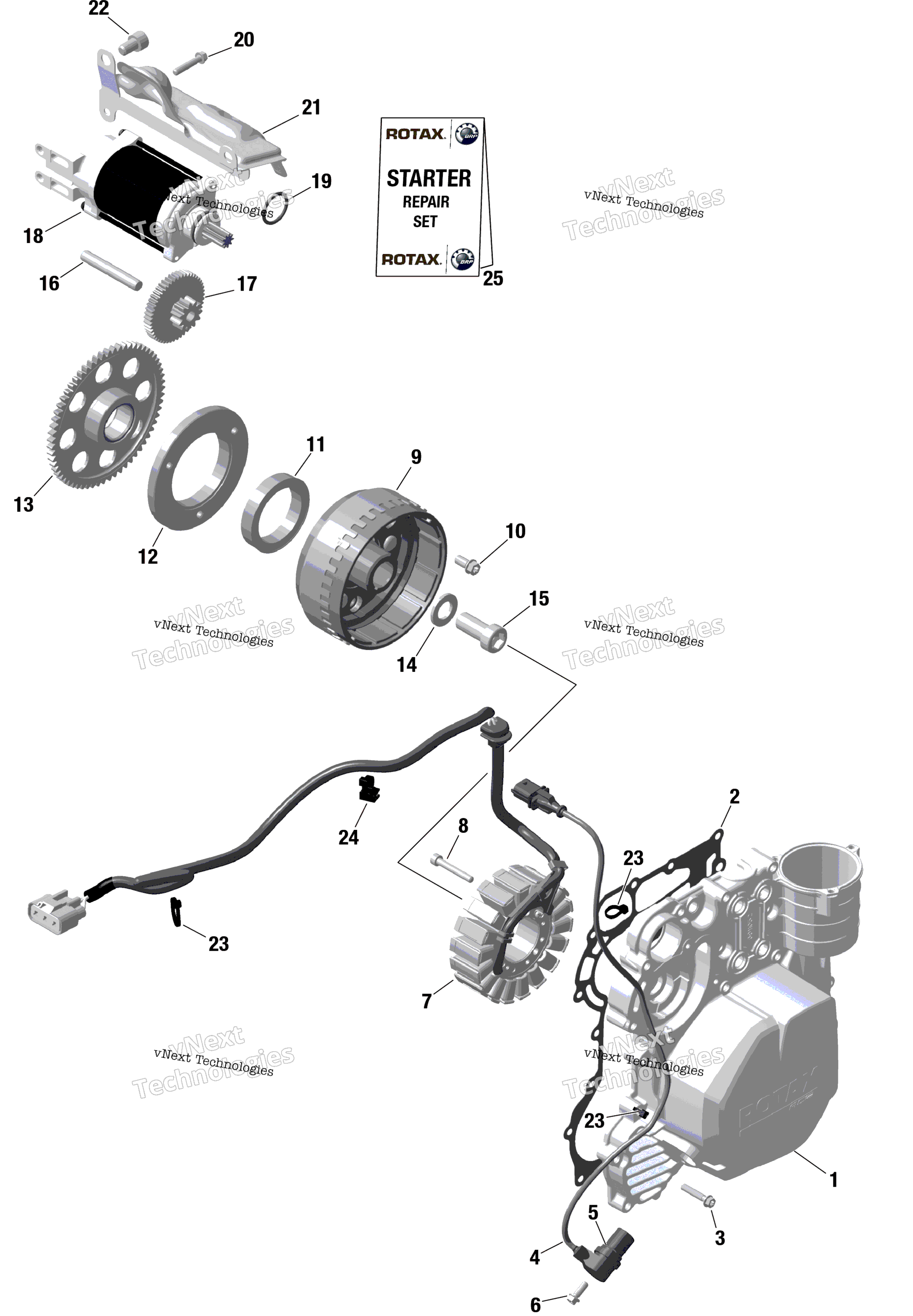 Rotax Magneto и Electric Starter