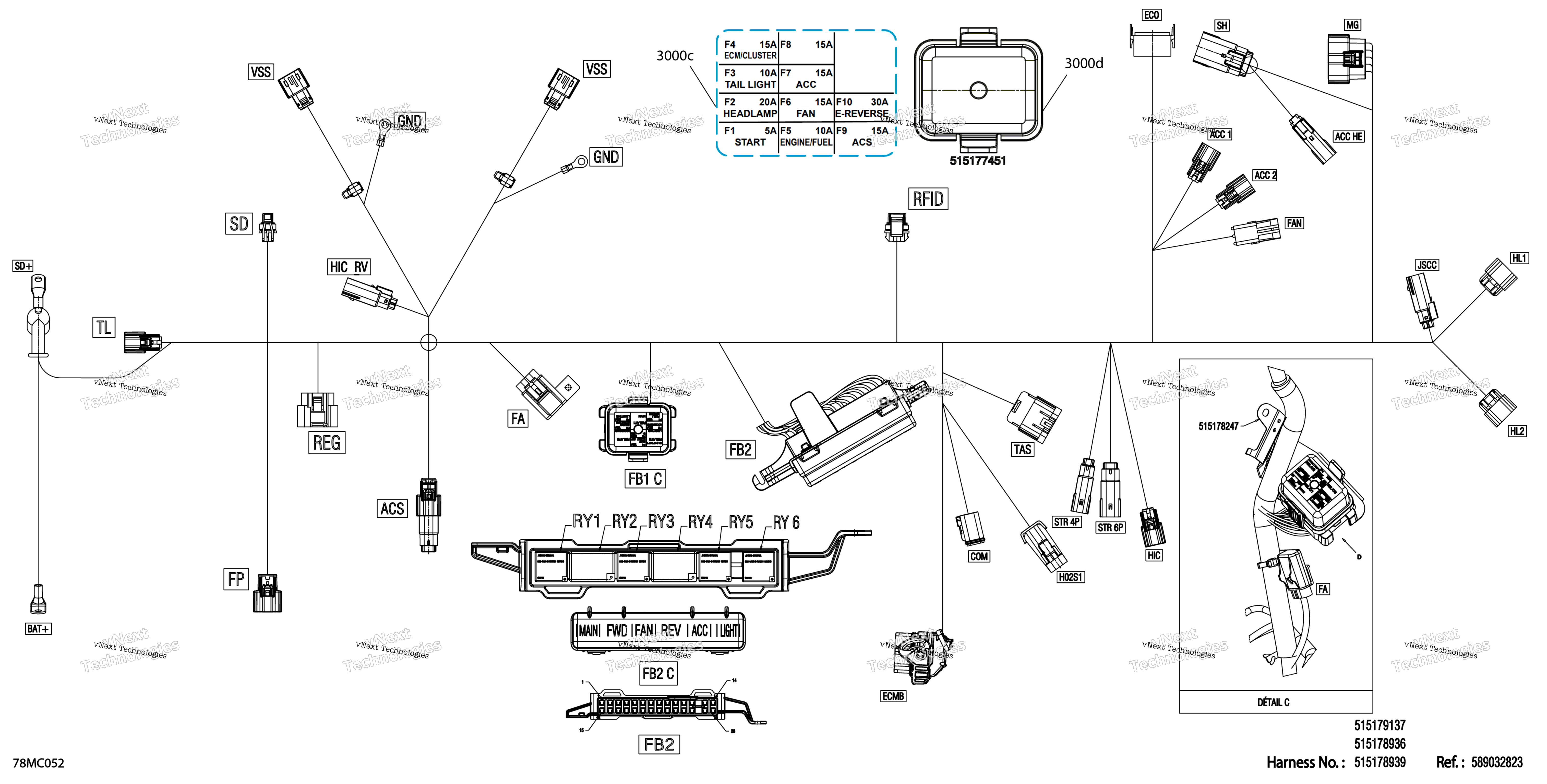 Электрооборудование - Main Harness - 515178936