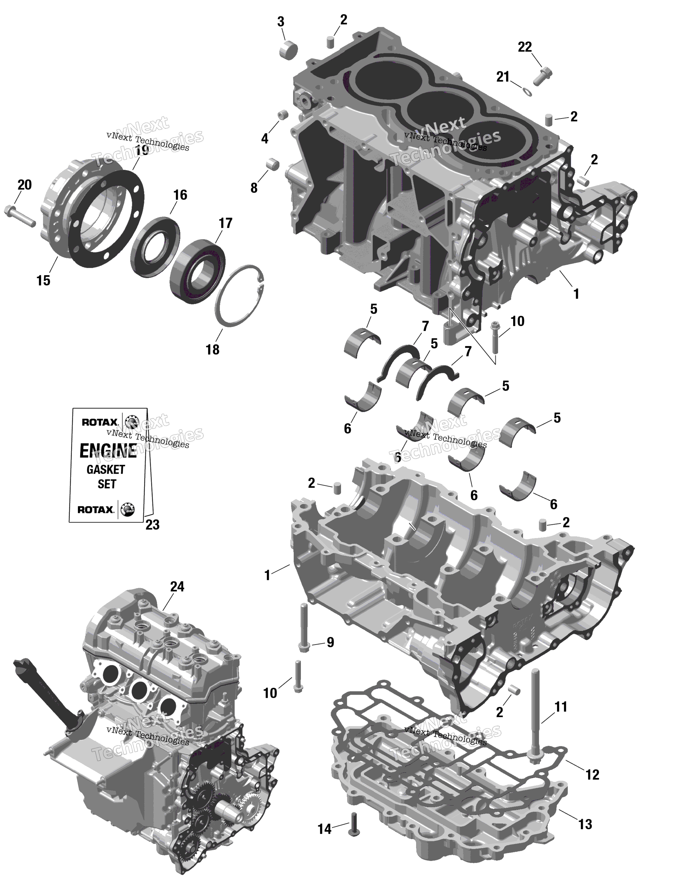 Rotax Crankcase