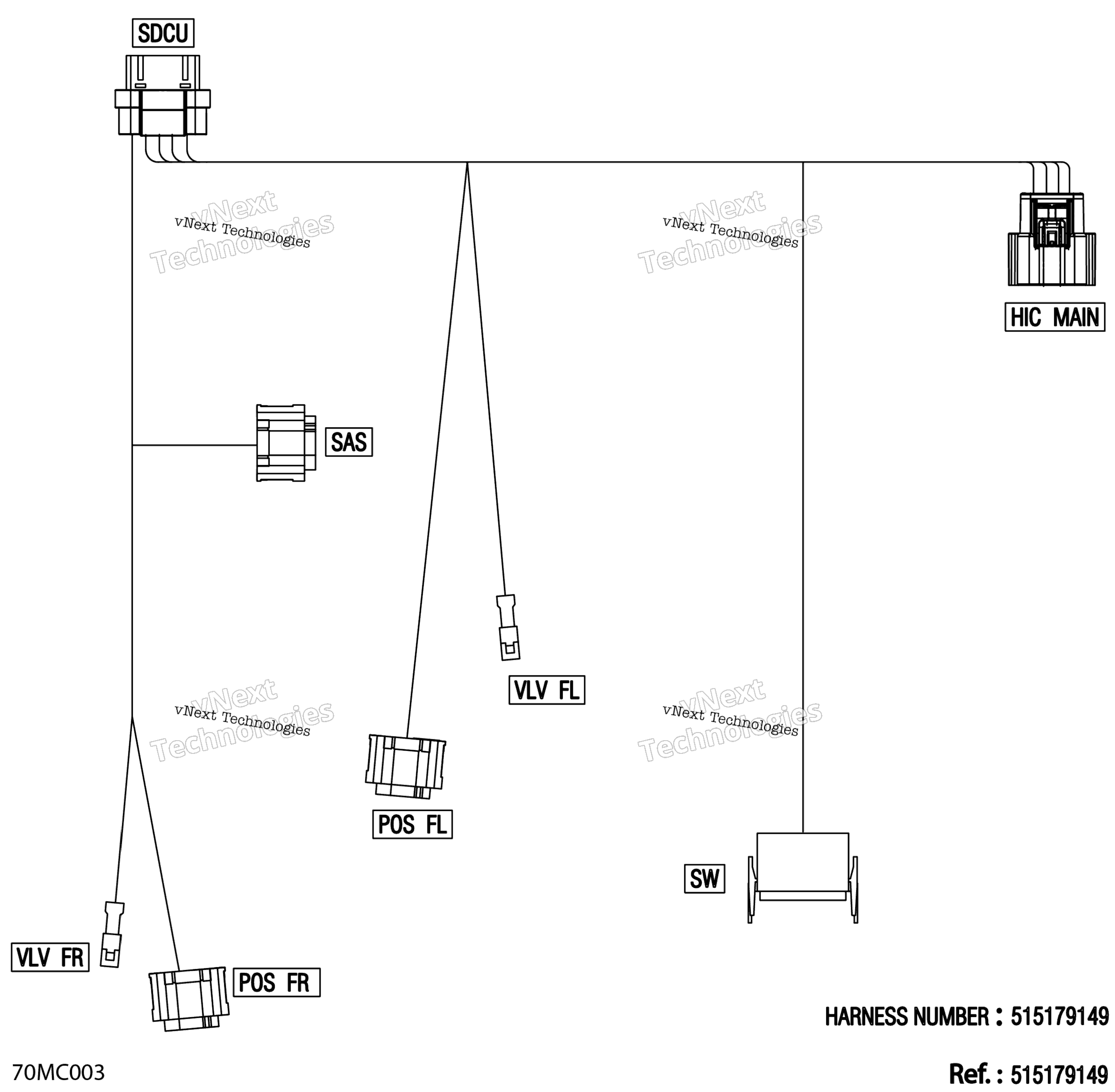 Электрооборудование - Suspension Wiring Harness - 515179149