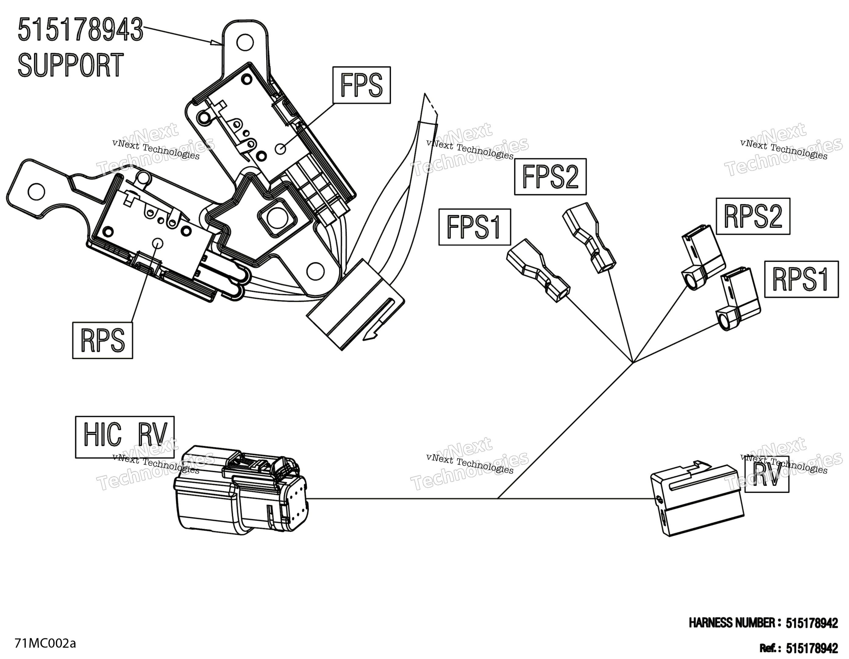 Электрооборудование - Reverse Wiring Harness - 515178942