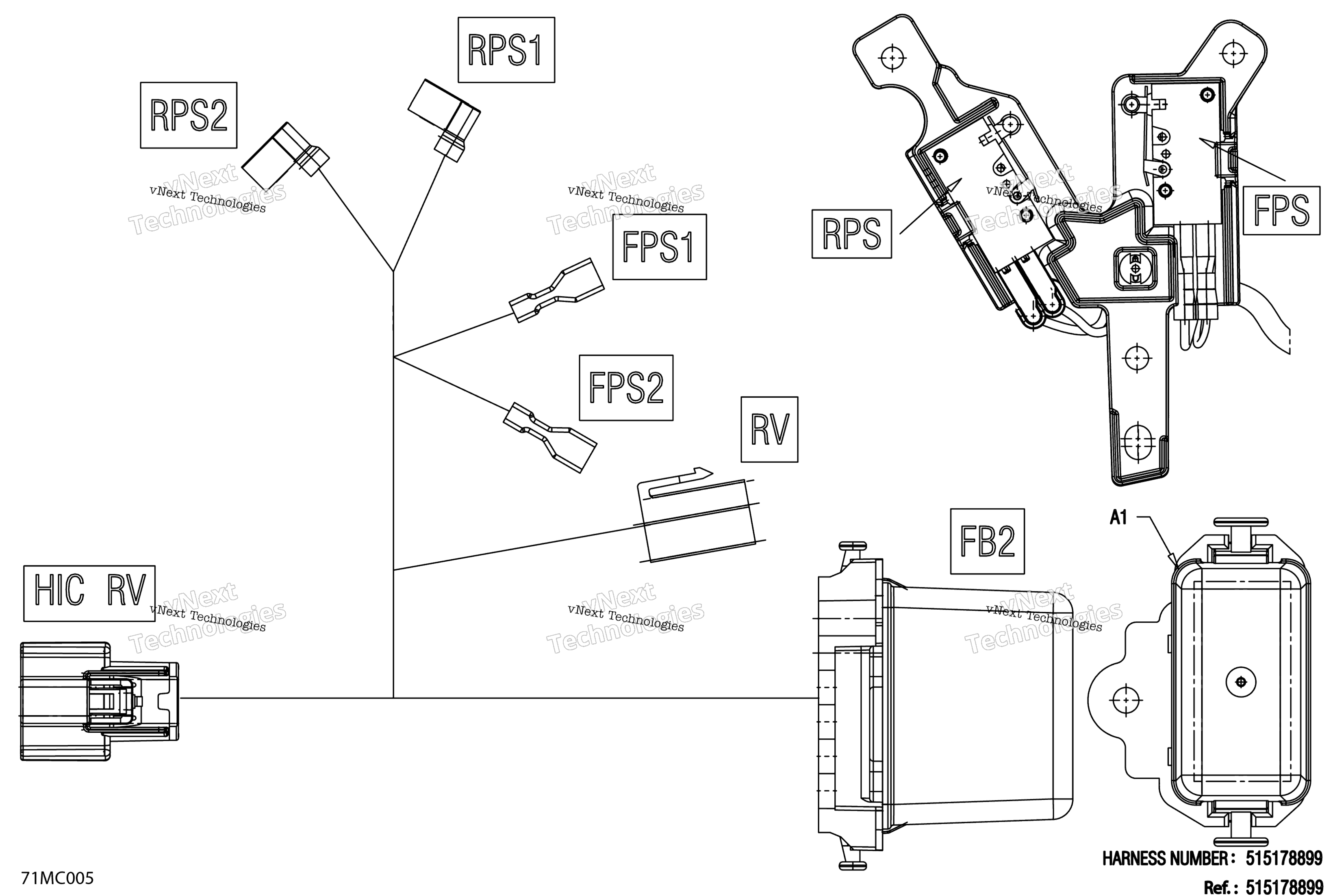 Электрооборудование - Reverse Wiring Harness - 515178899
