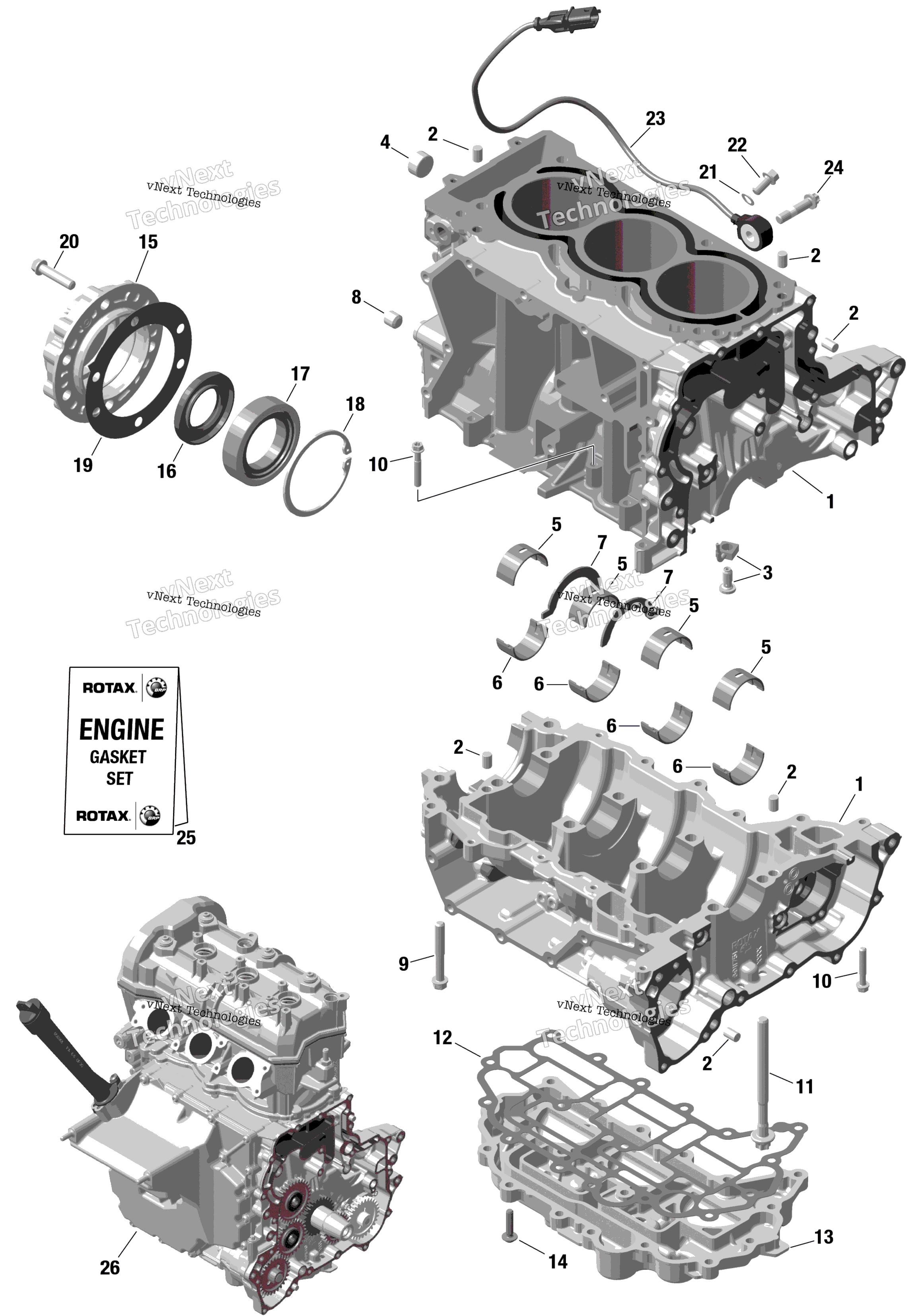 Rotax Crankcase