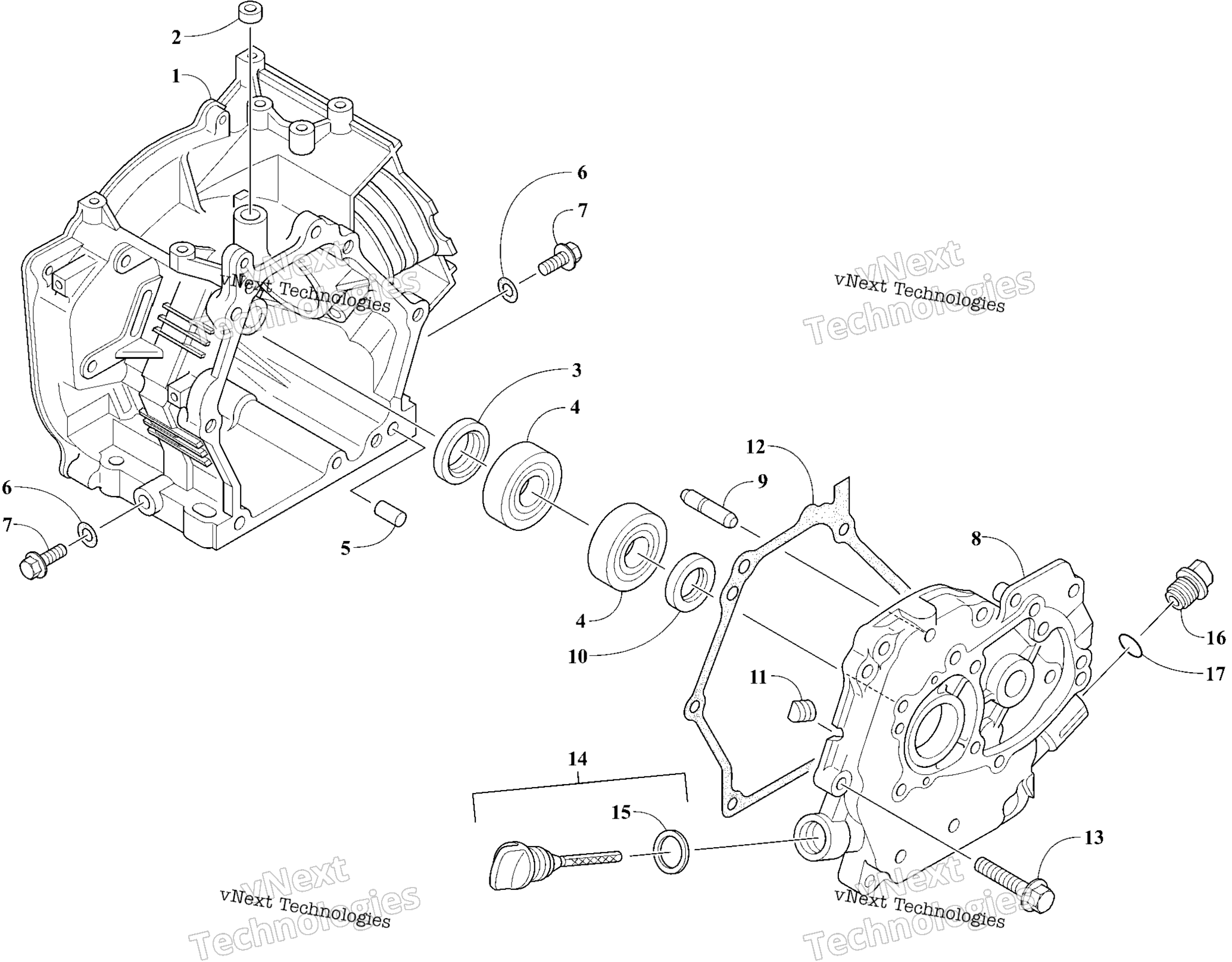 Двигатель - Crankcase And Cover