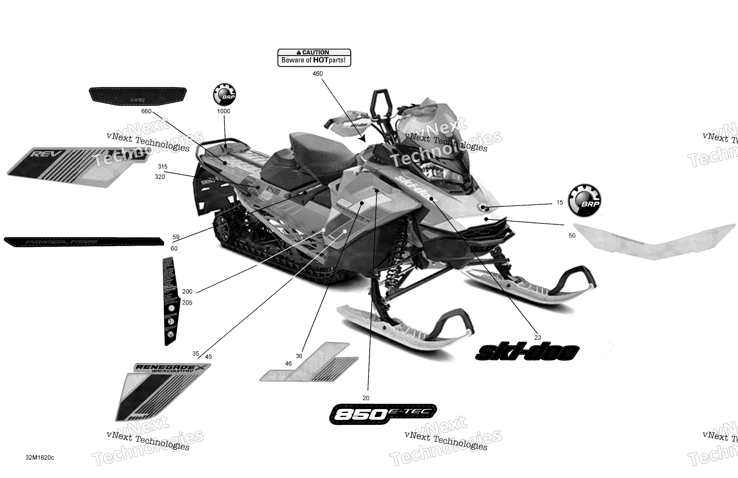Наклейки Renegade - 850E-Tec - Package Backcountry X