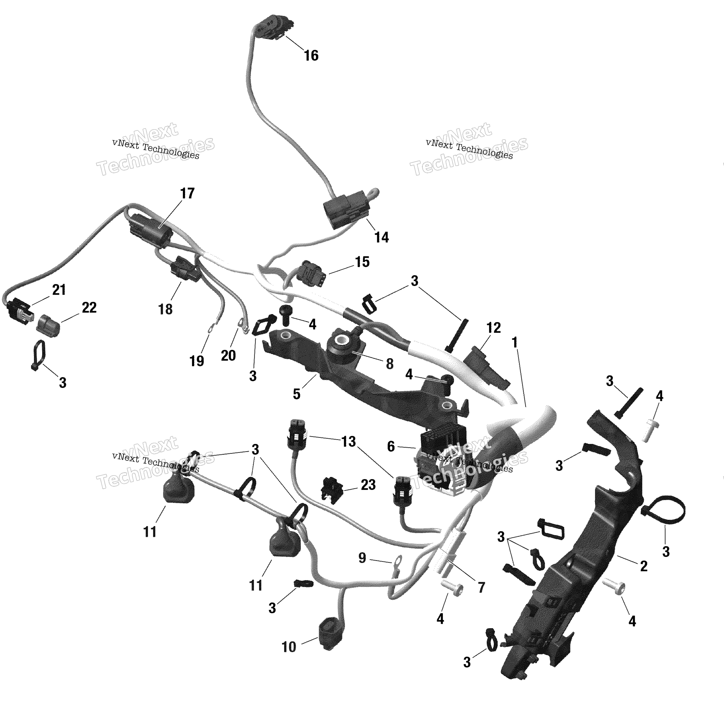 Rotax двигатель жгут Manual и Electric Start