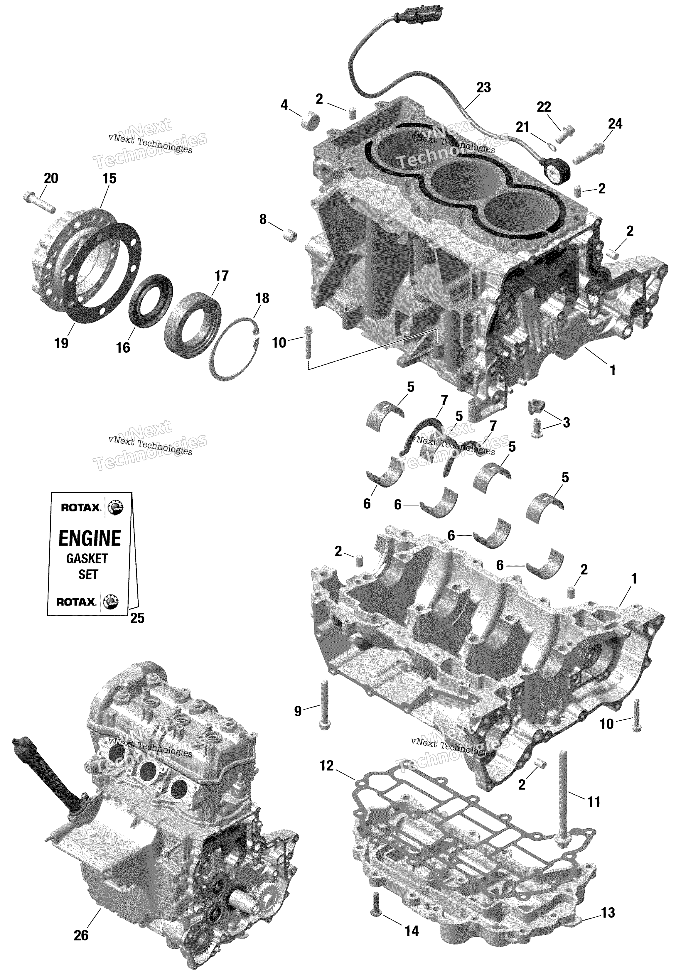 Rotax Crankcase