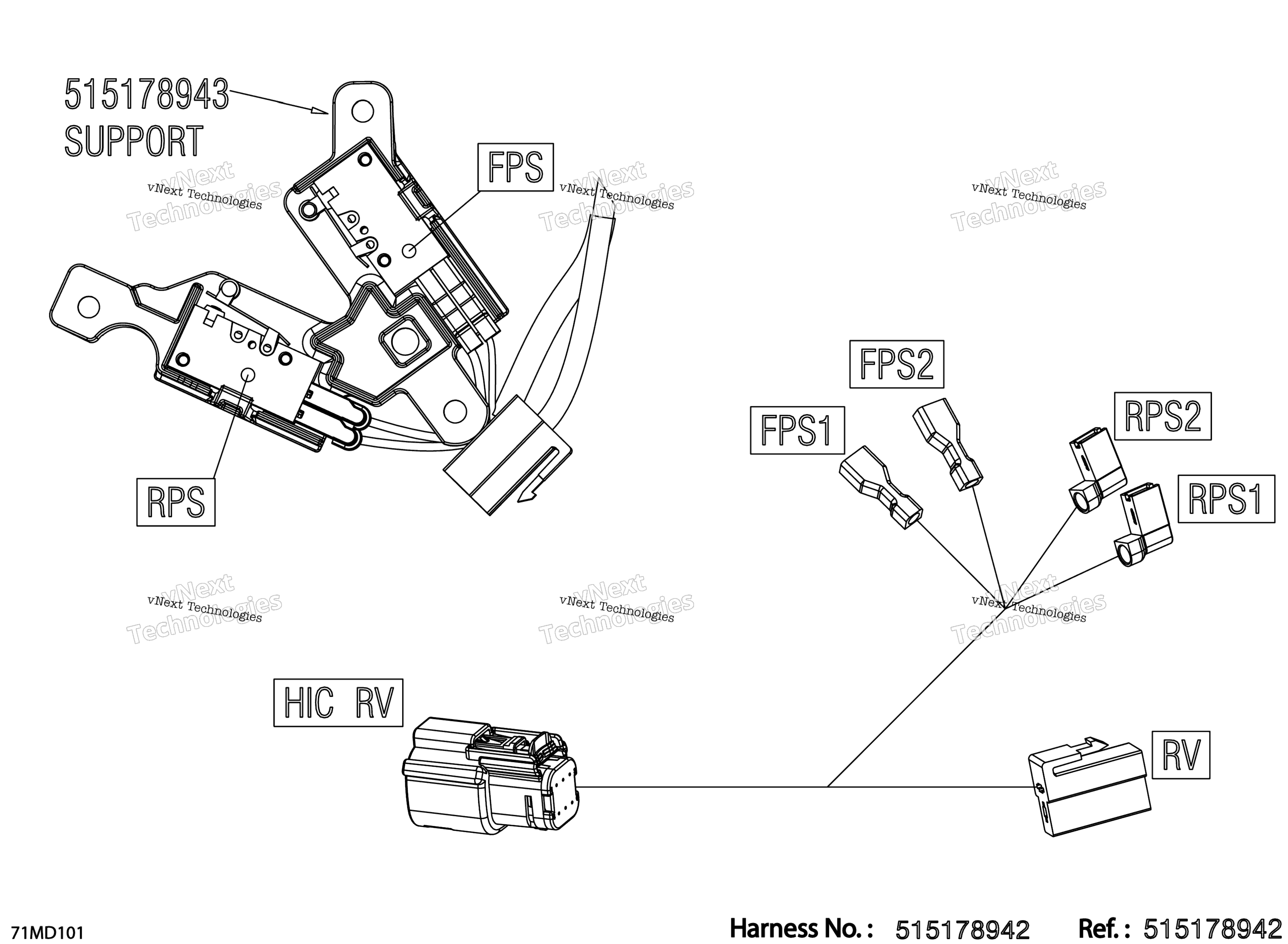 Электрооборудование - Reverse Wiring Harness - 515178942