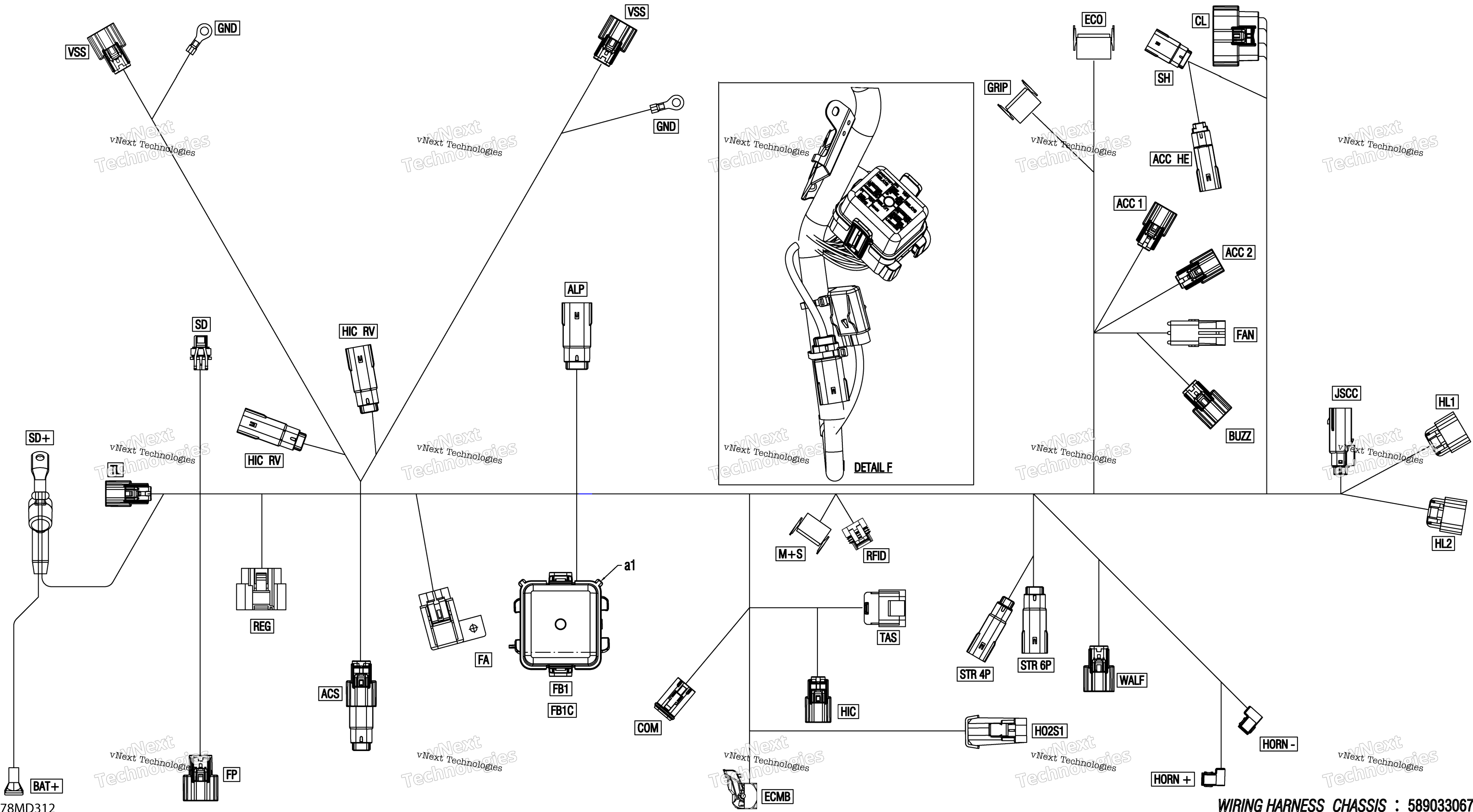 Электрооборудование - Main Harness - 515179664