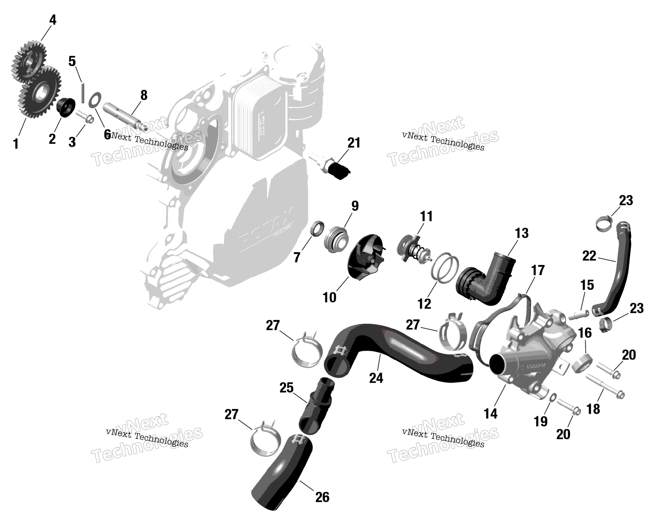 Rotax двигатель охлаждение