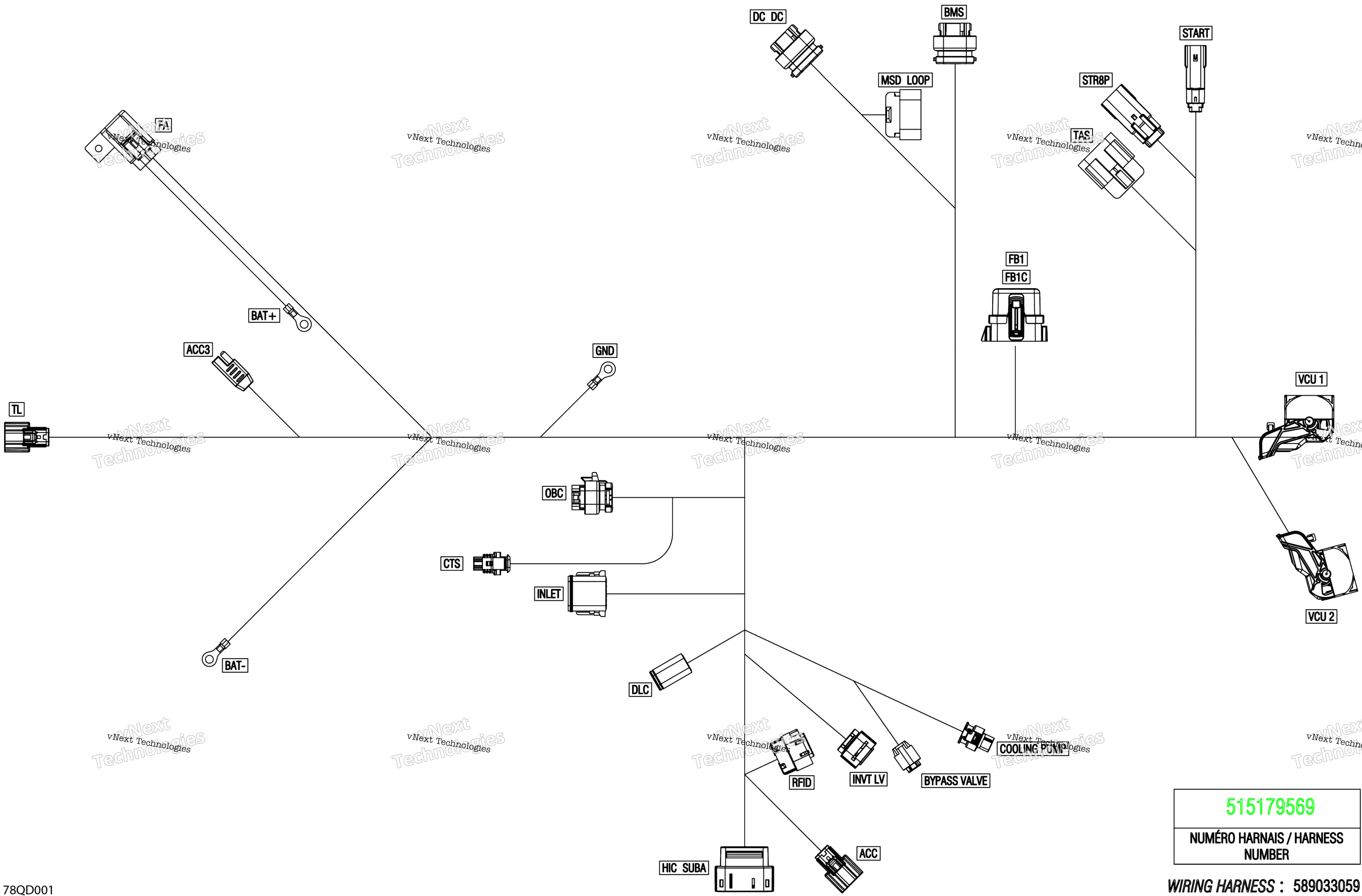 Электрооборудование - Main Harness - 515179569