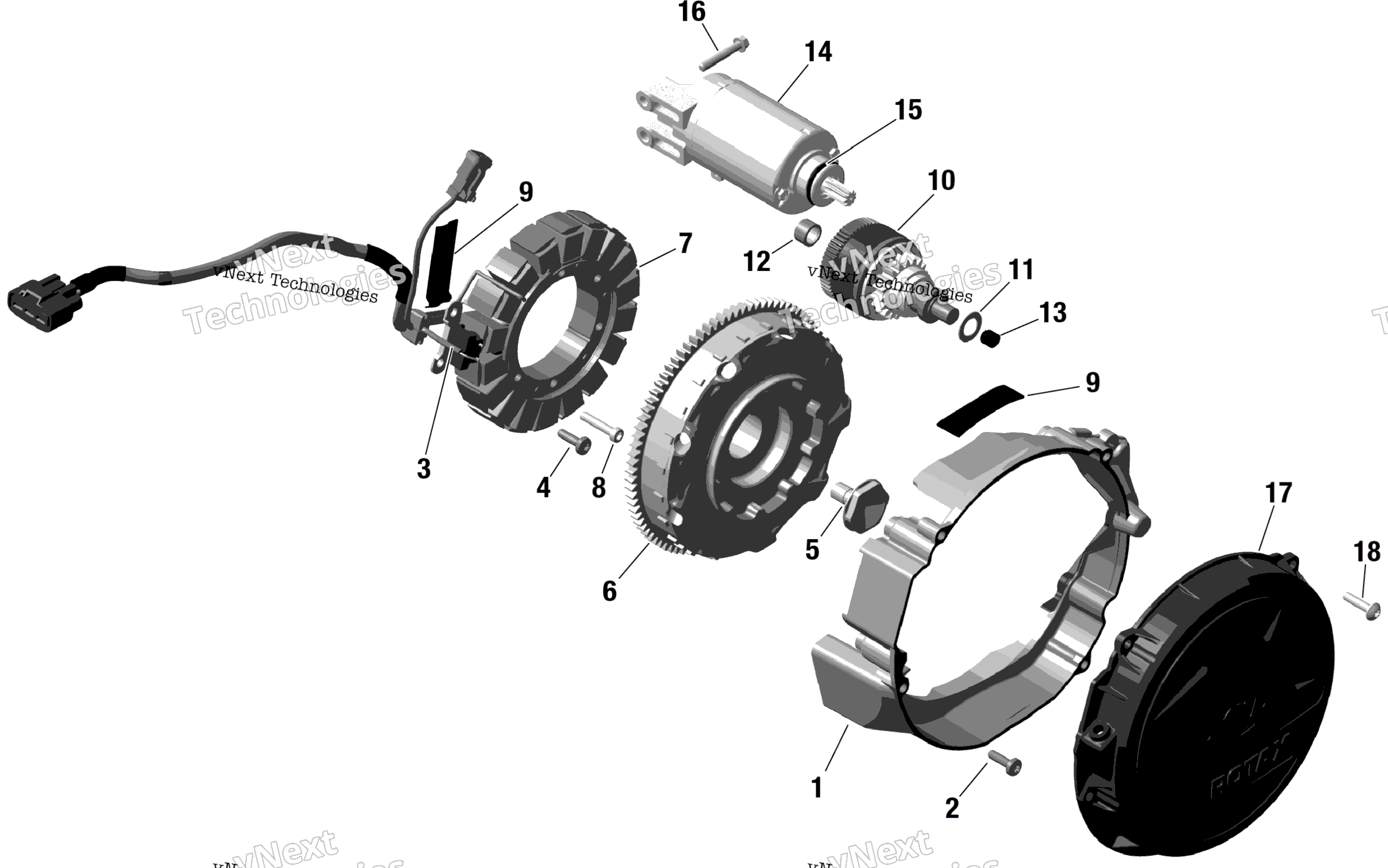 Rotax Magneto и Electric Starter