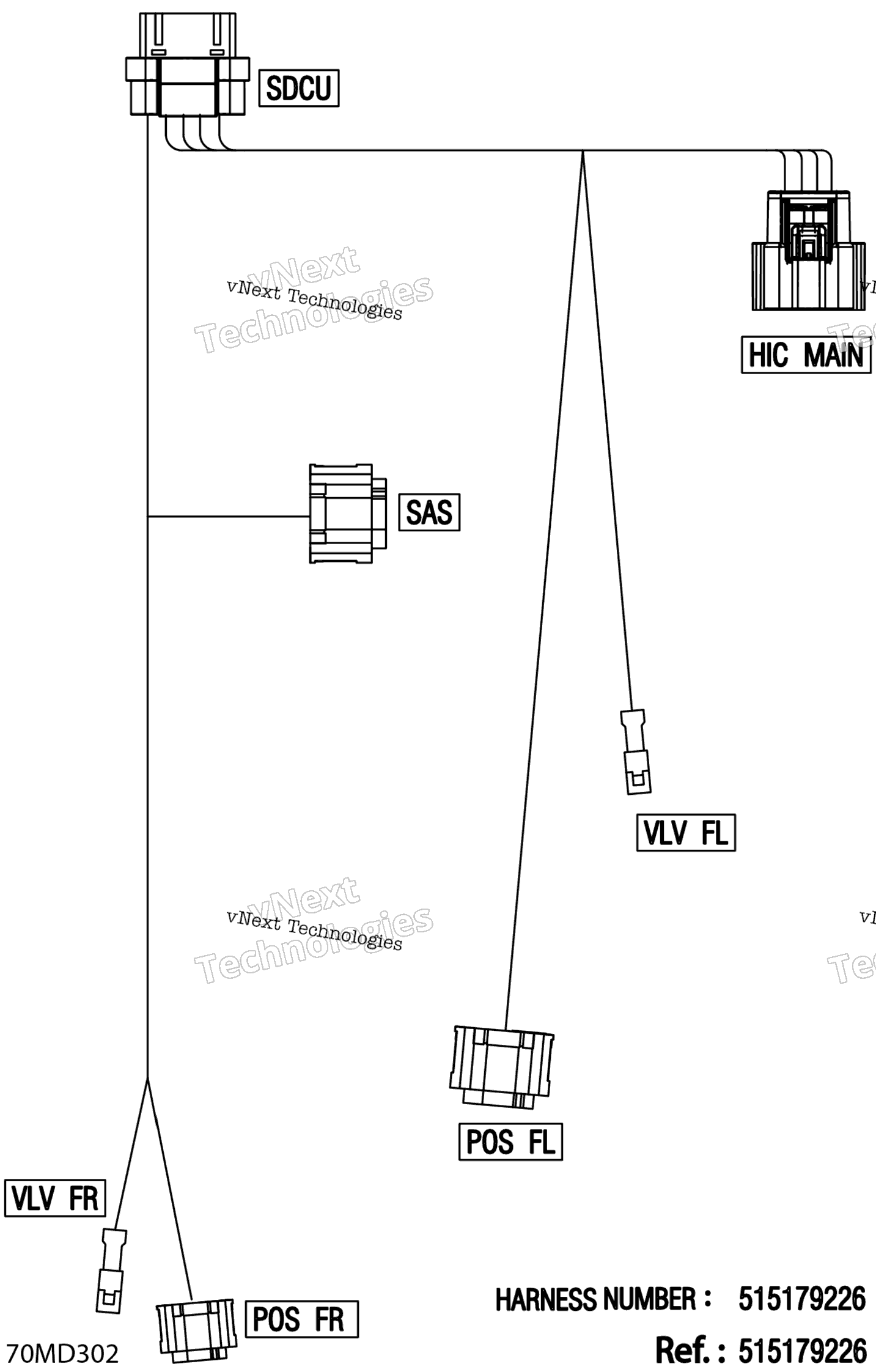 Электрооборудование - Suspension Wiring Harness - 515179226