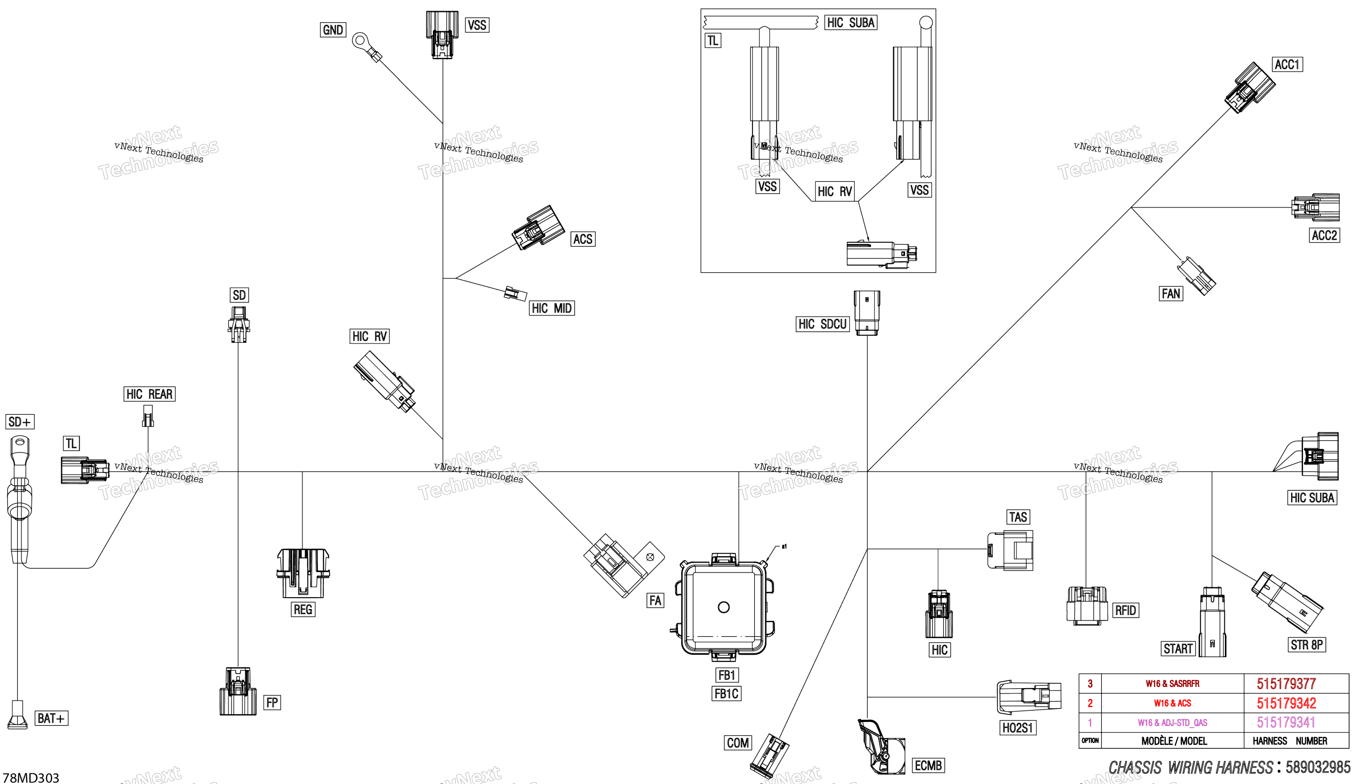 Электрооборудование - Main Harness - 515179377