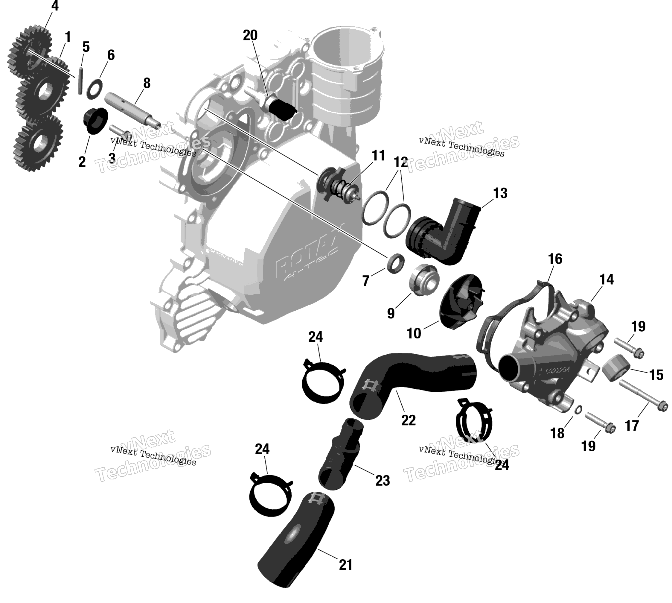 Rotax двигатель охлаждение