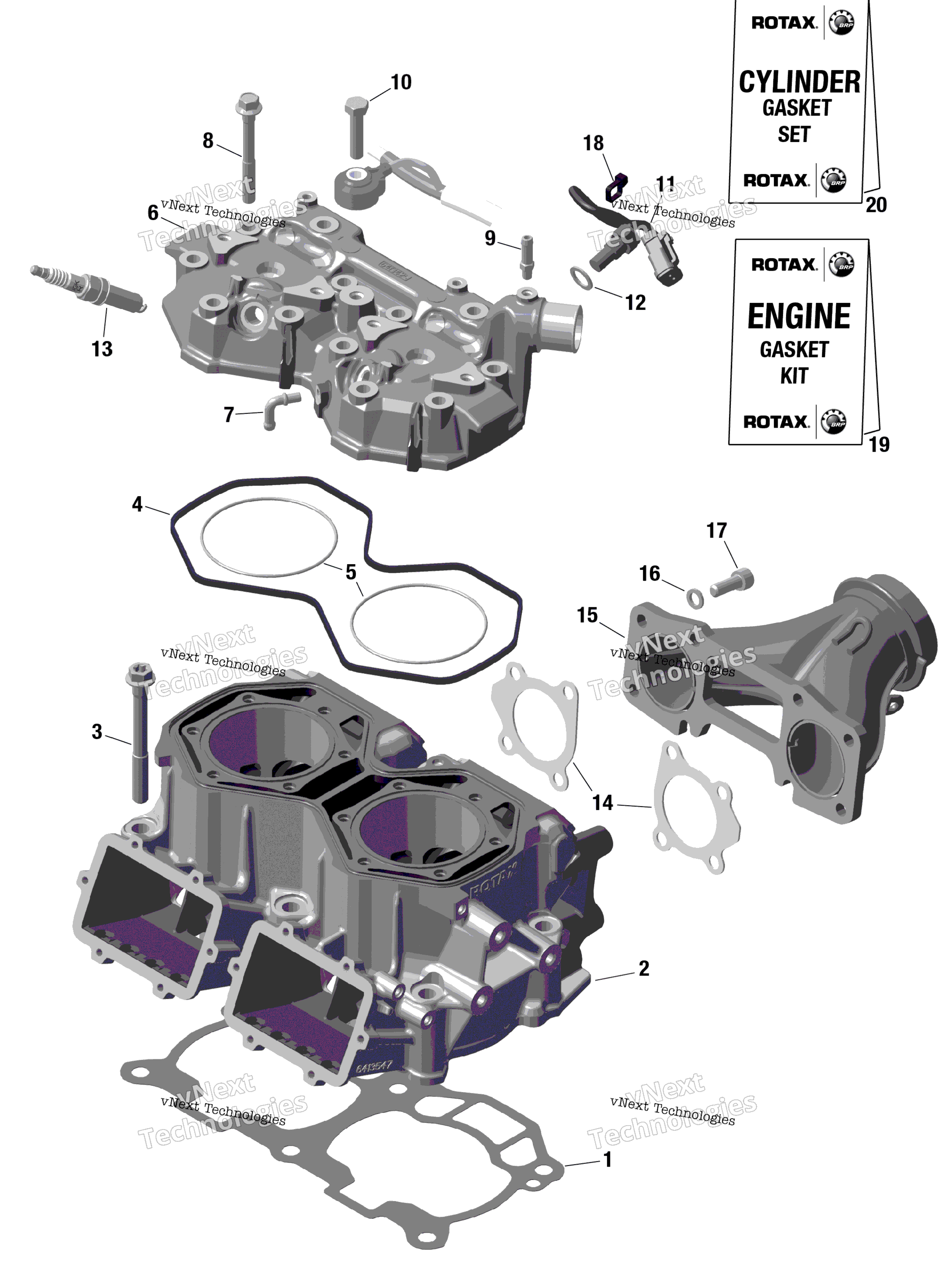 Rotax цилиндр головка