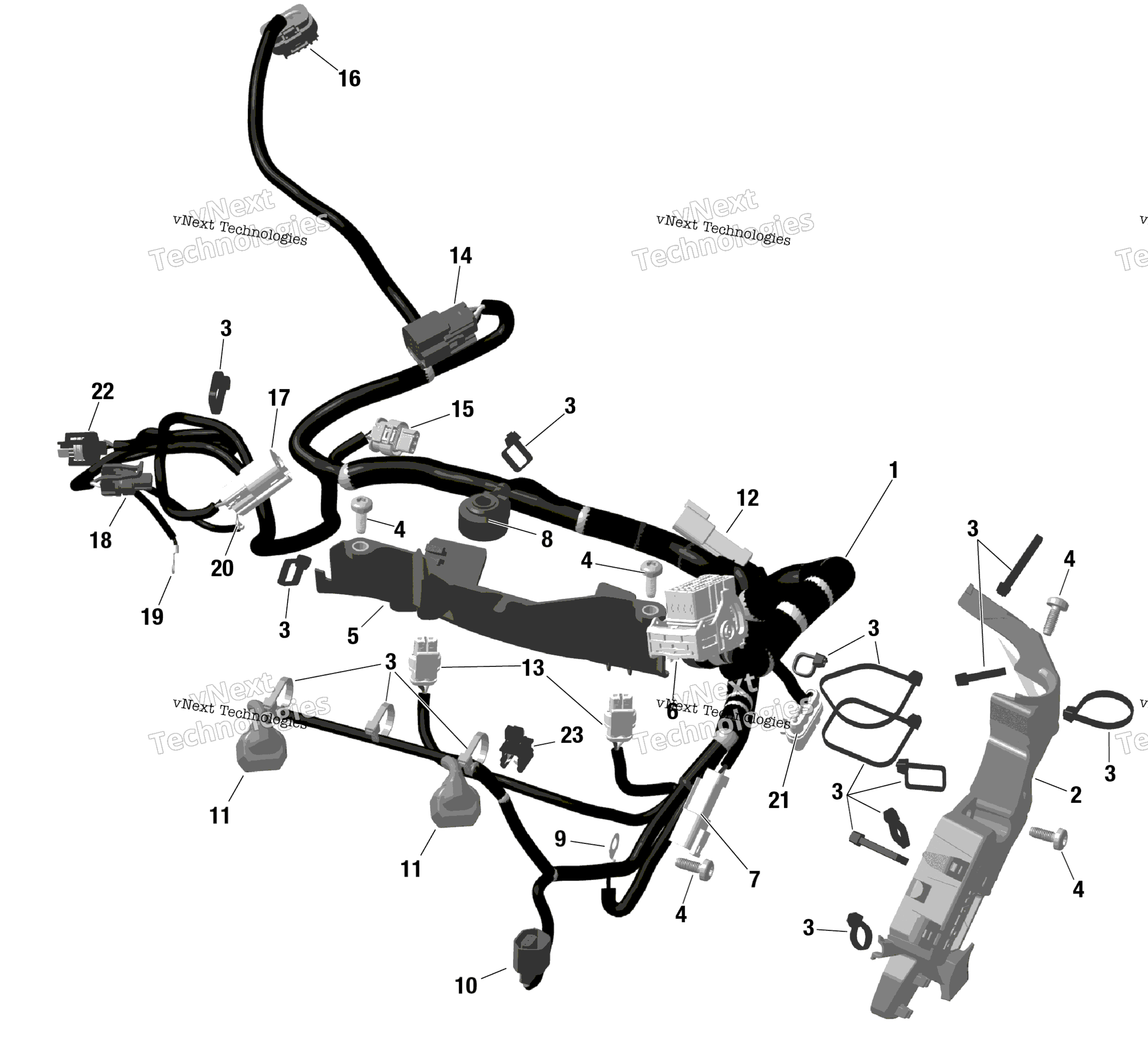 Rotax двигатель жгут и Electronic модуль Na