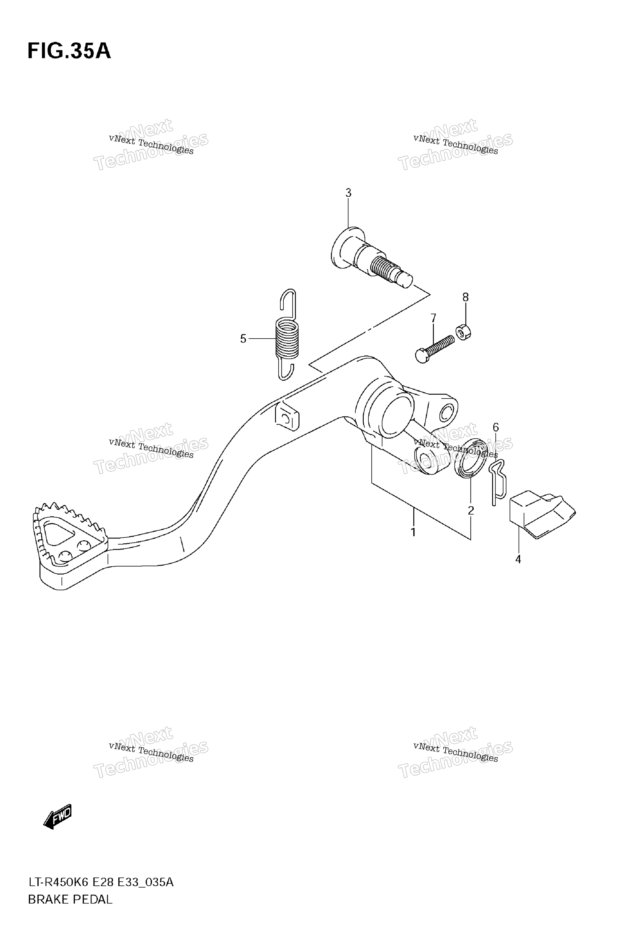 Тормоз Pedal (Model K9)