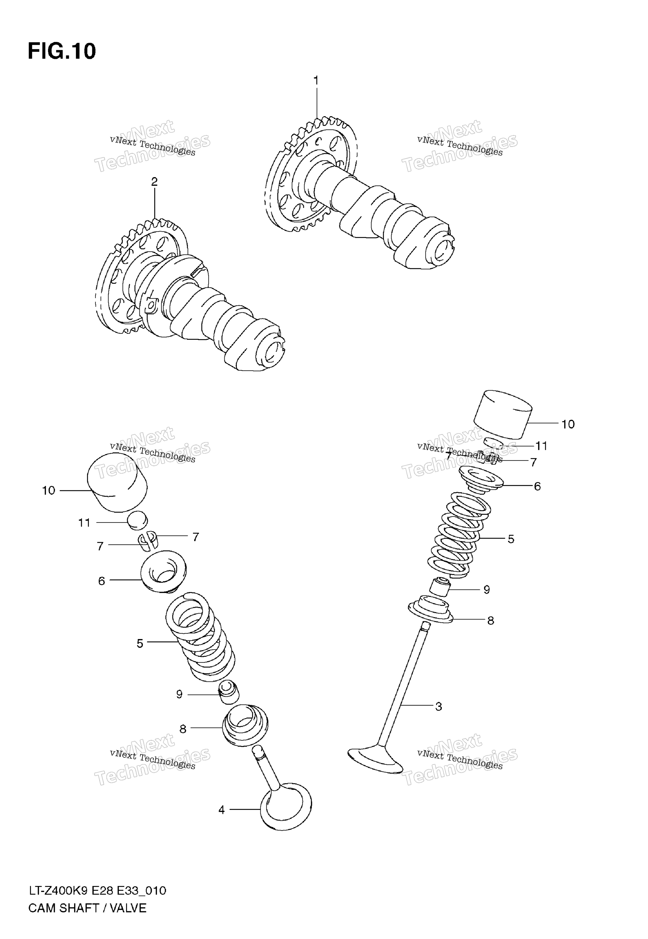 Camshaft / клапан