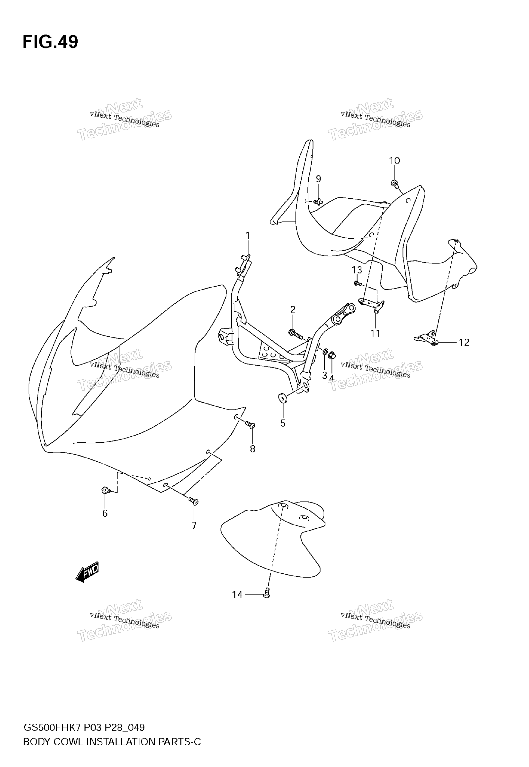 кузов Cwl Installation Parts (With Cowling)