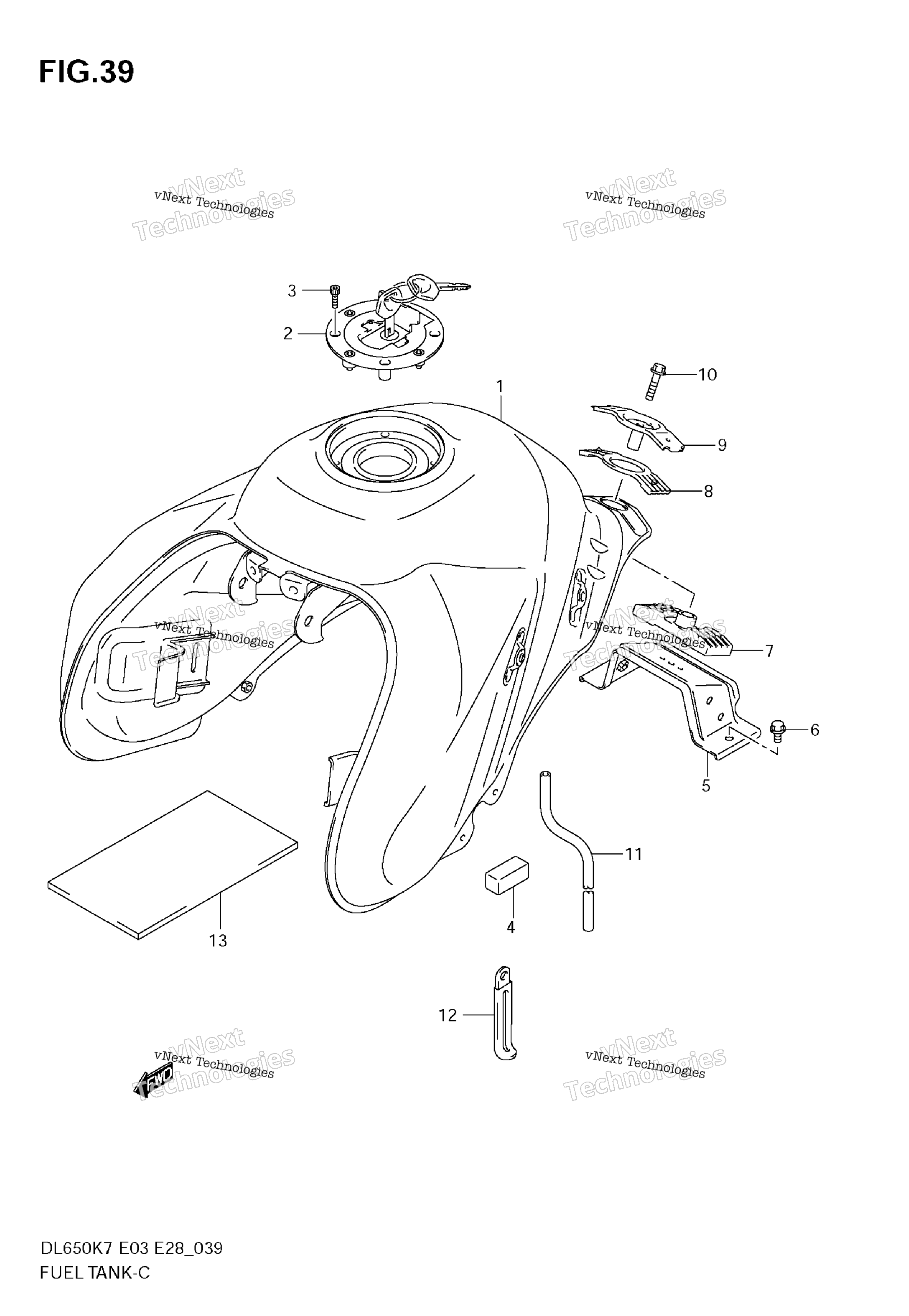 Топливный бак (Model K7)