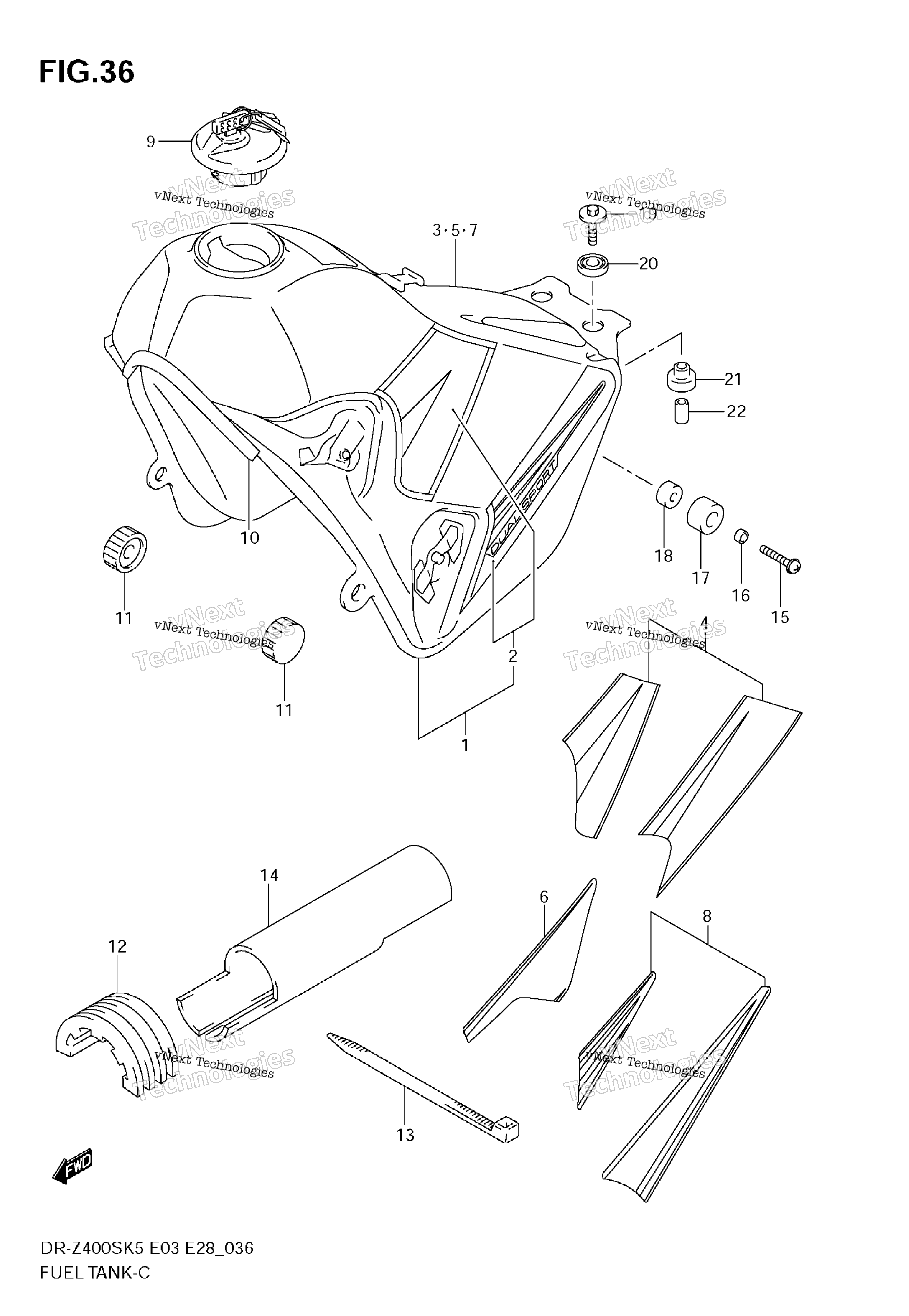 Топливный бак (Model K5/K6/K7/K8)